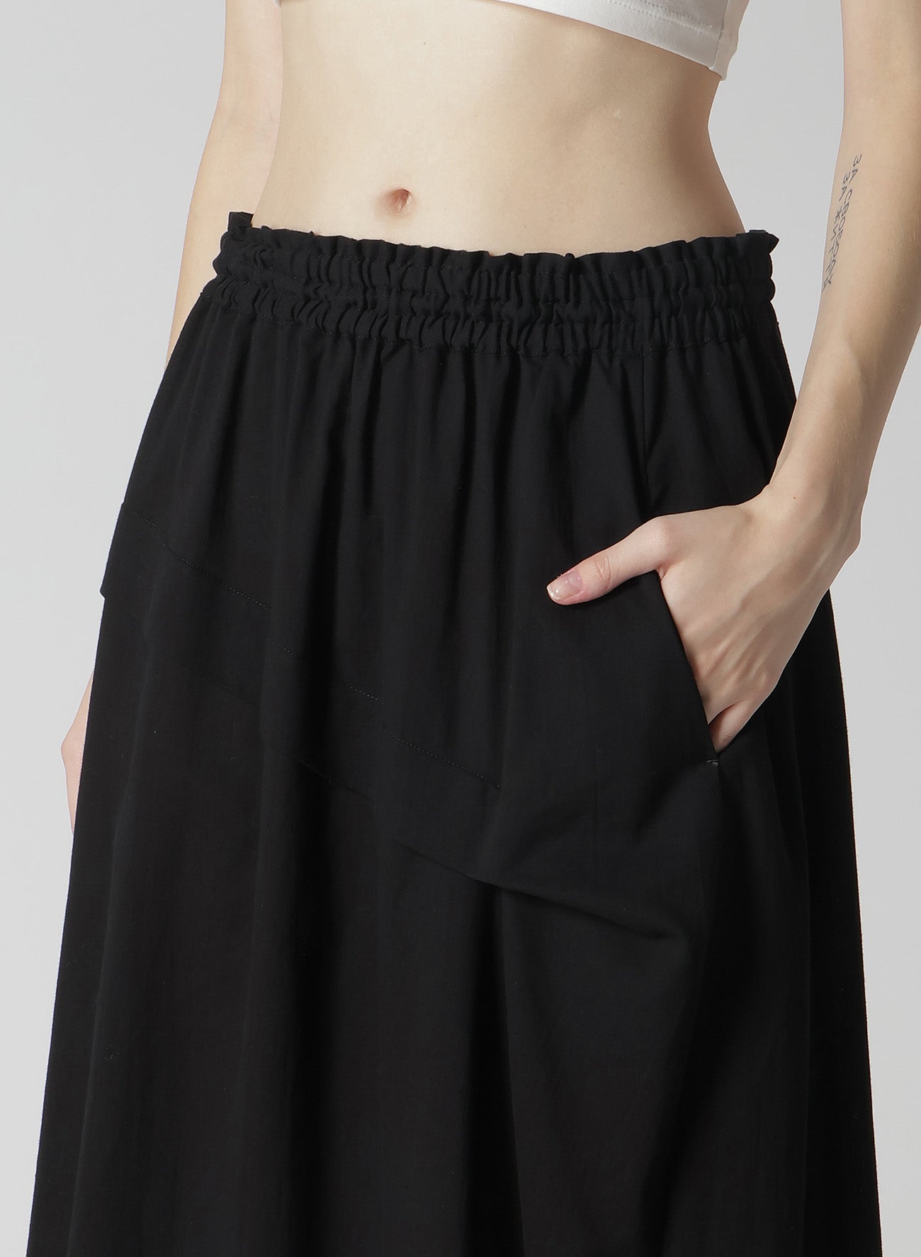 Cotton Boyle Viyella Asymmetrical Tucked Skirt - Women's Fashion Skirt for Casual Wear, Office & Date Night