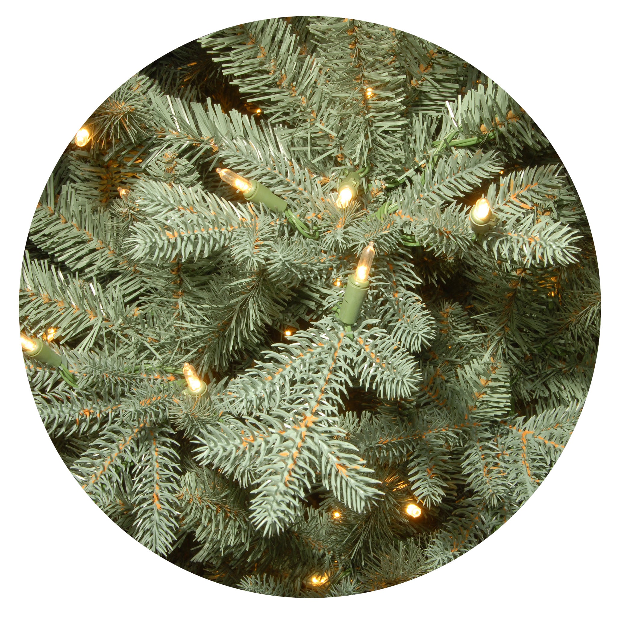7.5 ft Pre-Lit Buckingham Blue Spruce Artificial Christmas Tree with 500 Clear LED Lights - Perfect for Living Room, Office & Holiday Decorations