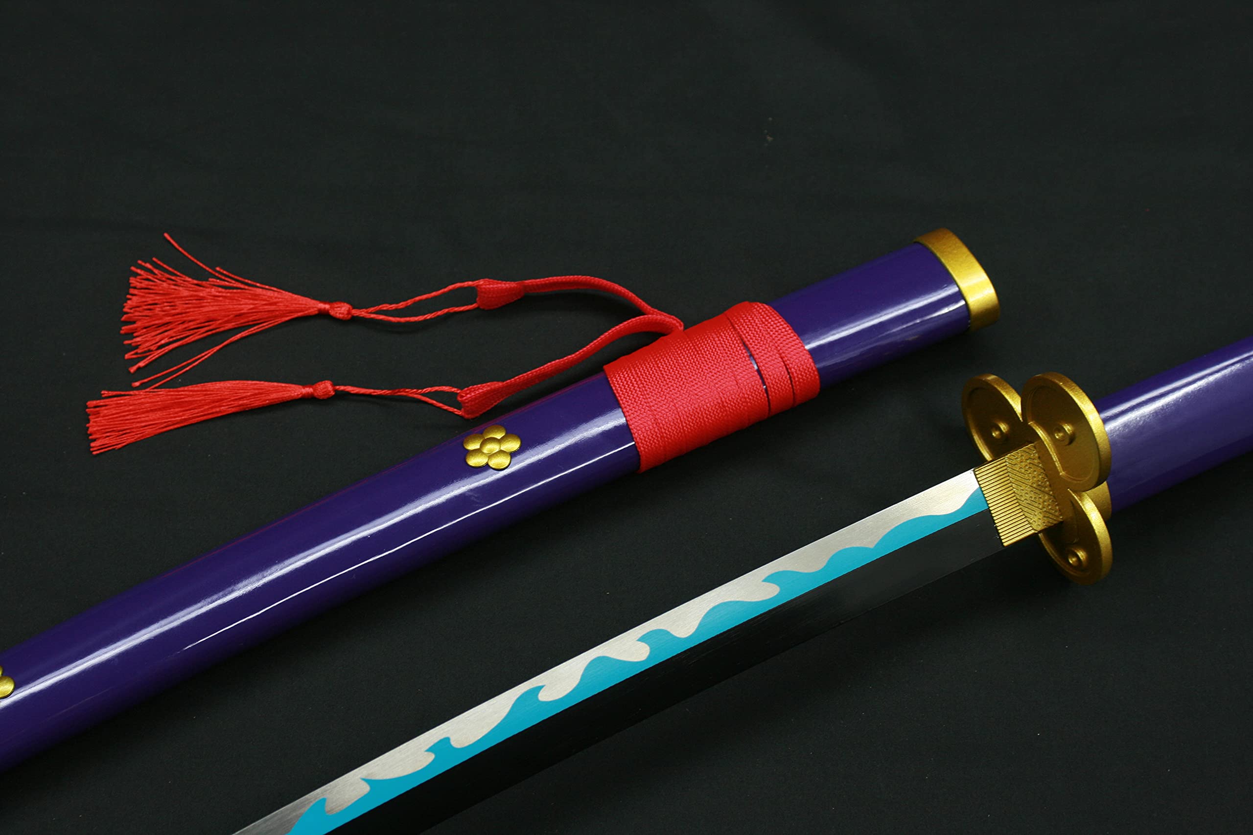 Premium Roronoa Zoro Yama Enma & Ame no Habakiri Replica Swords - Carbon Steel One Piece Anime Cosplay Props for Collectors & Fans - Perfect for Cosplay, Display, and Themed Events
