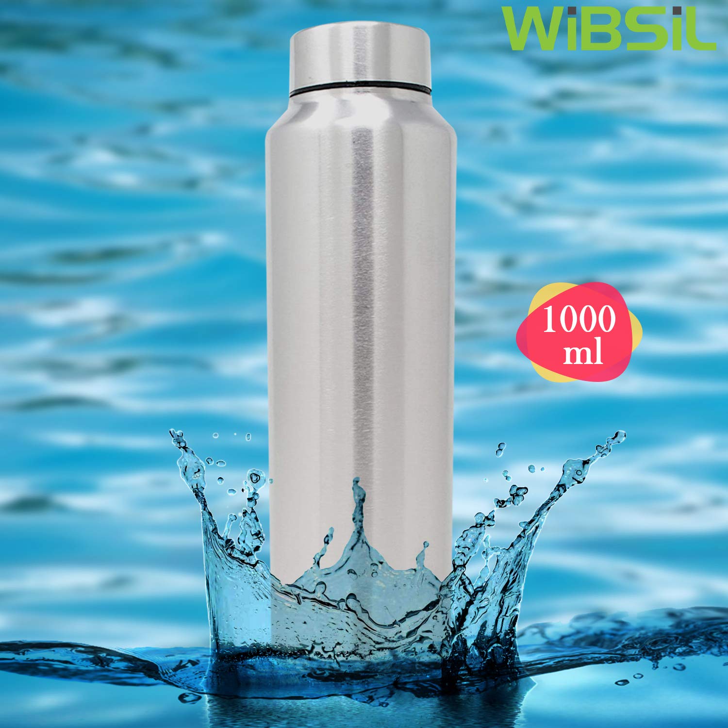 WIBSIL 4000ml Straight Body Water Bottle - BPA Free, Leak Proof & Durable for Gym, Hiking, Office & Travel - Keep Hydrated All Day