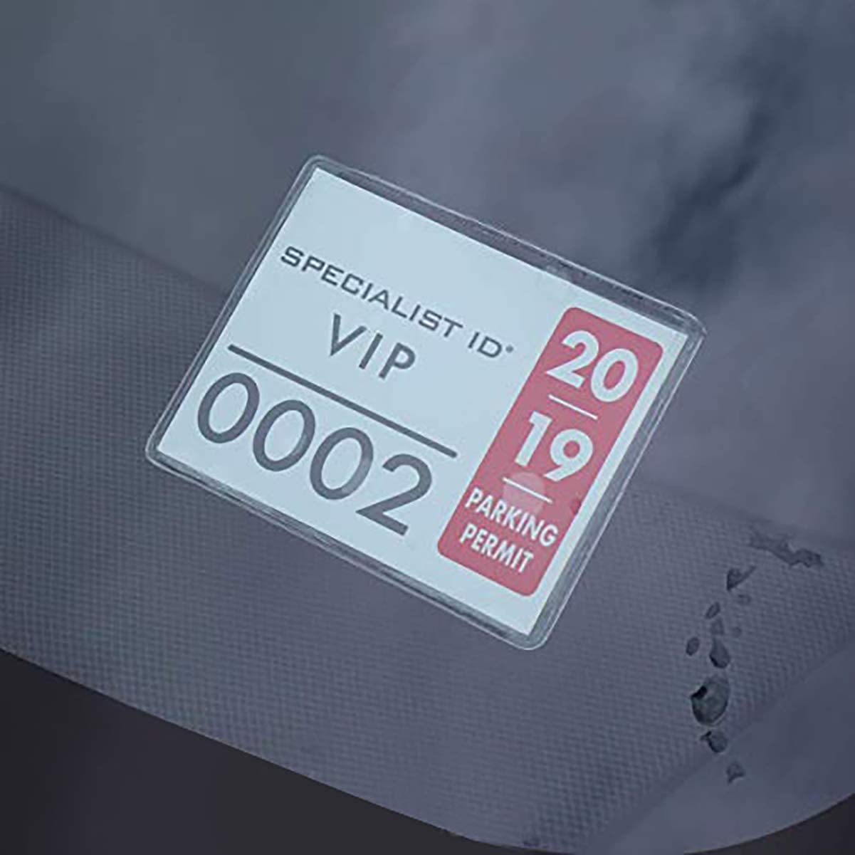 100 Pack Clear Adhesive Parking Permit Holders for Car Windshield - Vinyl Plastic Tag Pouch Protects Parking Placards, Passes, Decals & Stickers (4