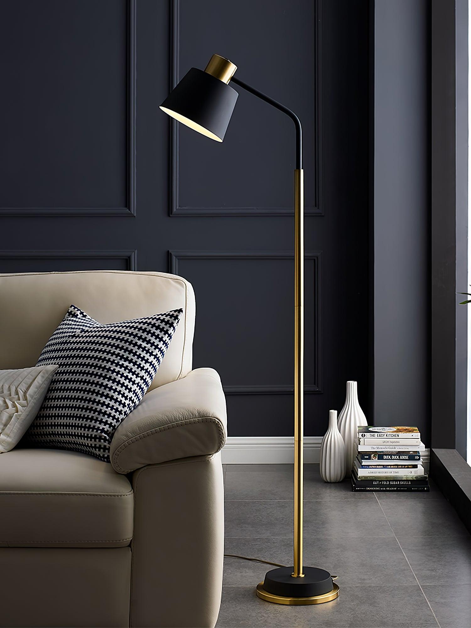 Modern Emmental Floor Lamp - Adjustable Height LED Standing Light for Living Room, Bedroom & Office - Warm White Light for Cozy Ambience