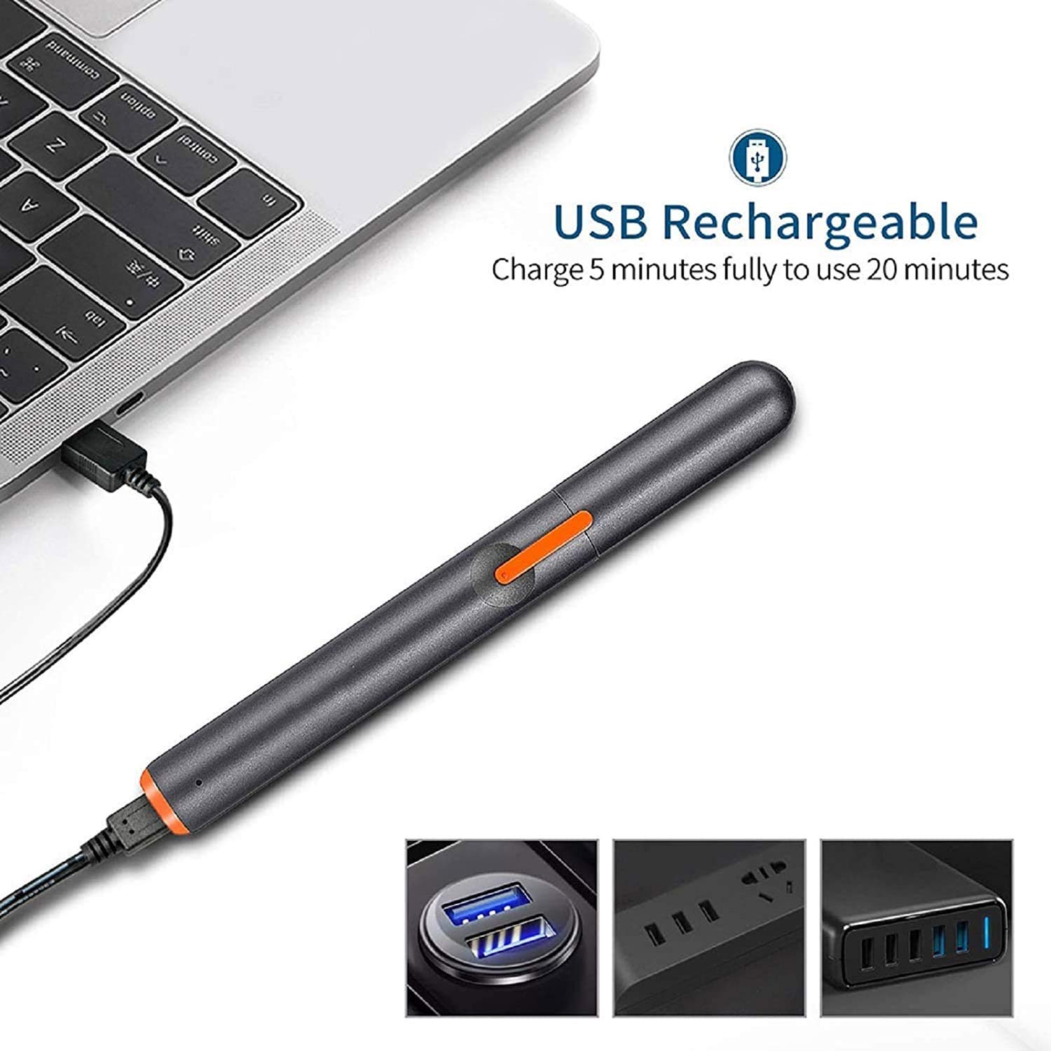 USB Rechargeable Nose & Ear Hair Trimmer for Men & Women - Professional Painless Waterproof Clipper with Dual Edge Blades for Easy Cleaning | Personal Grooming & Travel Essential