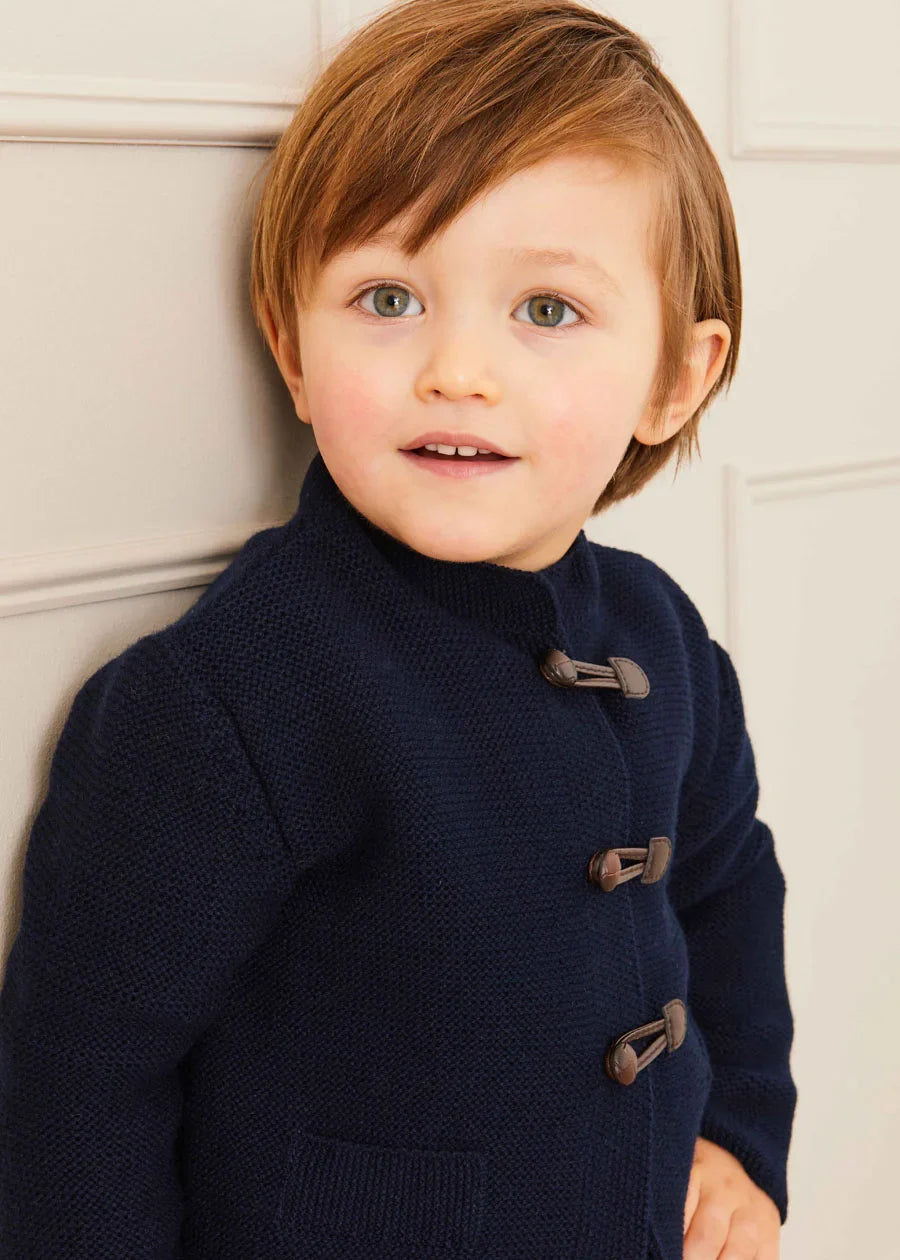 Navy Blue Toggle Fastening Cardigan for Kids (12 Months to 10 Years) - Perfect for School, Playdates & Outdoor Adventures
