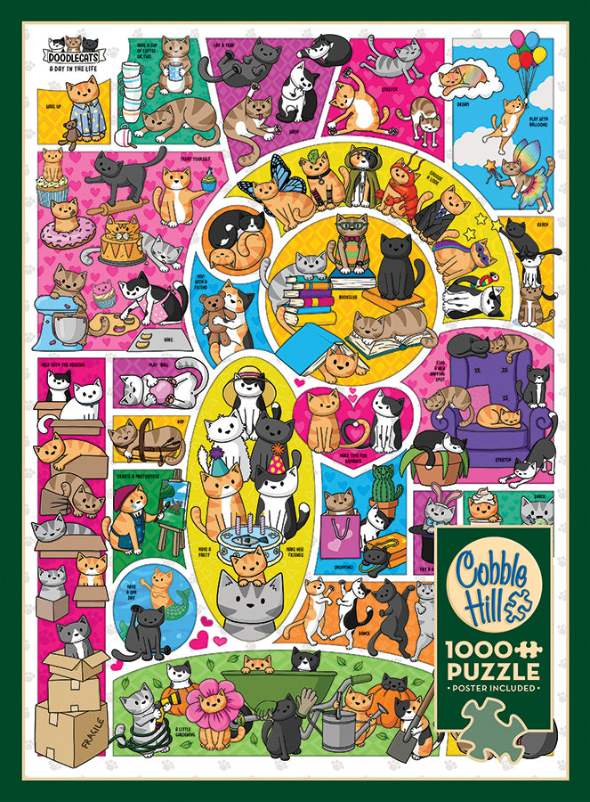 DoodleCats - Fun & Creative Cat Doodles for Kids & Adults | Perfect for Coloring Books, DIY Crafts, and Home Decor