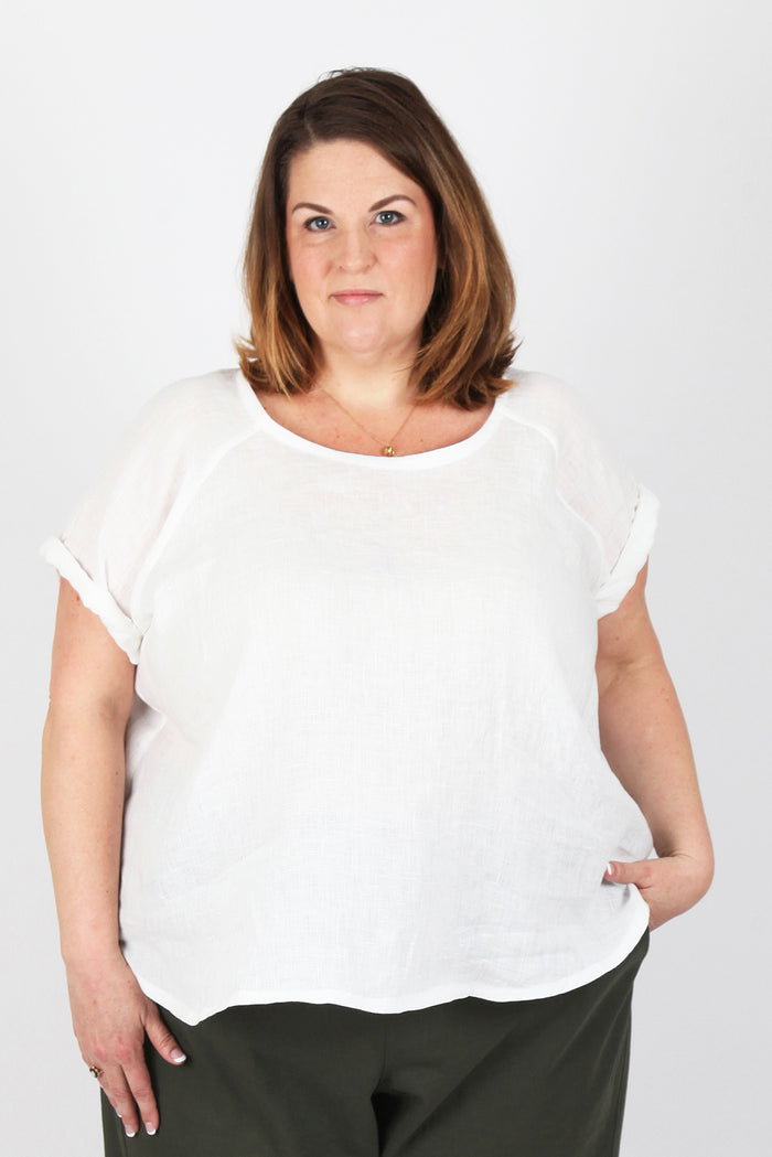 Sew House Seven Remy Raglan Top - Women's Size 00 (34) | Casual Short Sleeve Knit Shirt for Everyday Wear & Layering