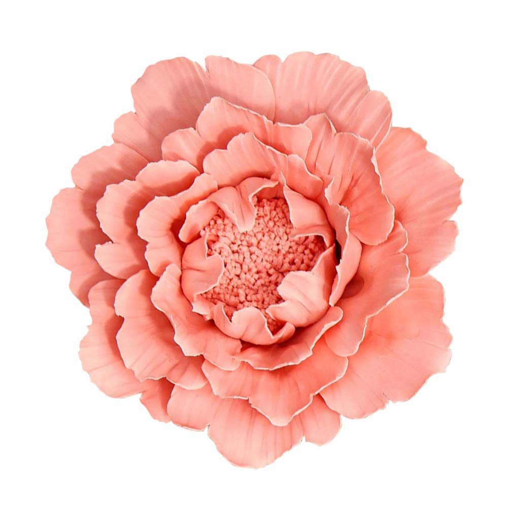 3D Artificial Peony & Sunflower Ceramic Wall Decor - Handcrafted Floral Art for Living Room, Bedroom, Kitchen, Bathroom, Hallway & Dining Room | Farmhouse Home Decor & Wedding Floral Arrangement