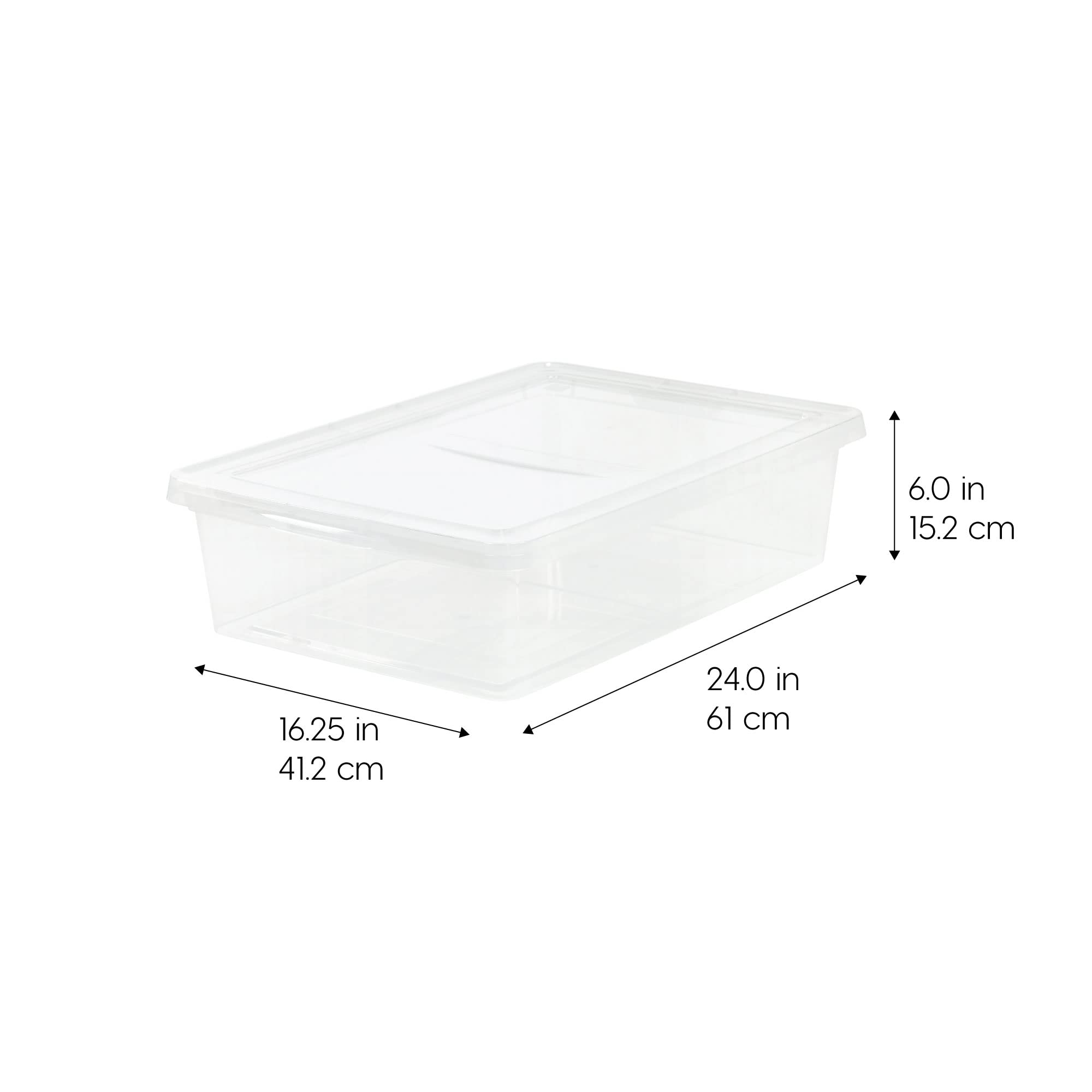 IRIS USA 28 Quart Clear Plastic Storage Box with Lid - 10-Pack Stackable Organizer Bins for Home, Office, Closet & Garage Organization