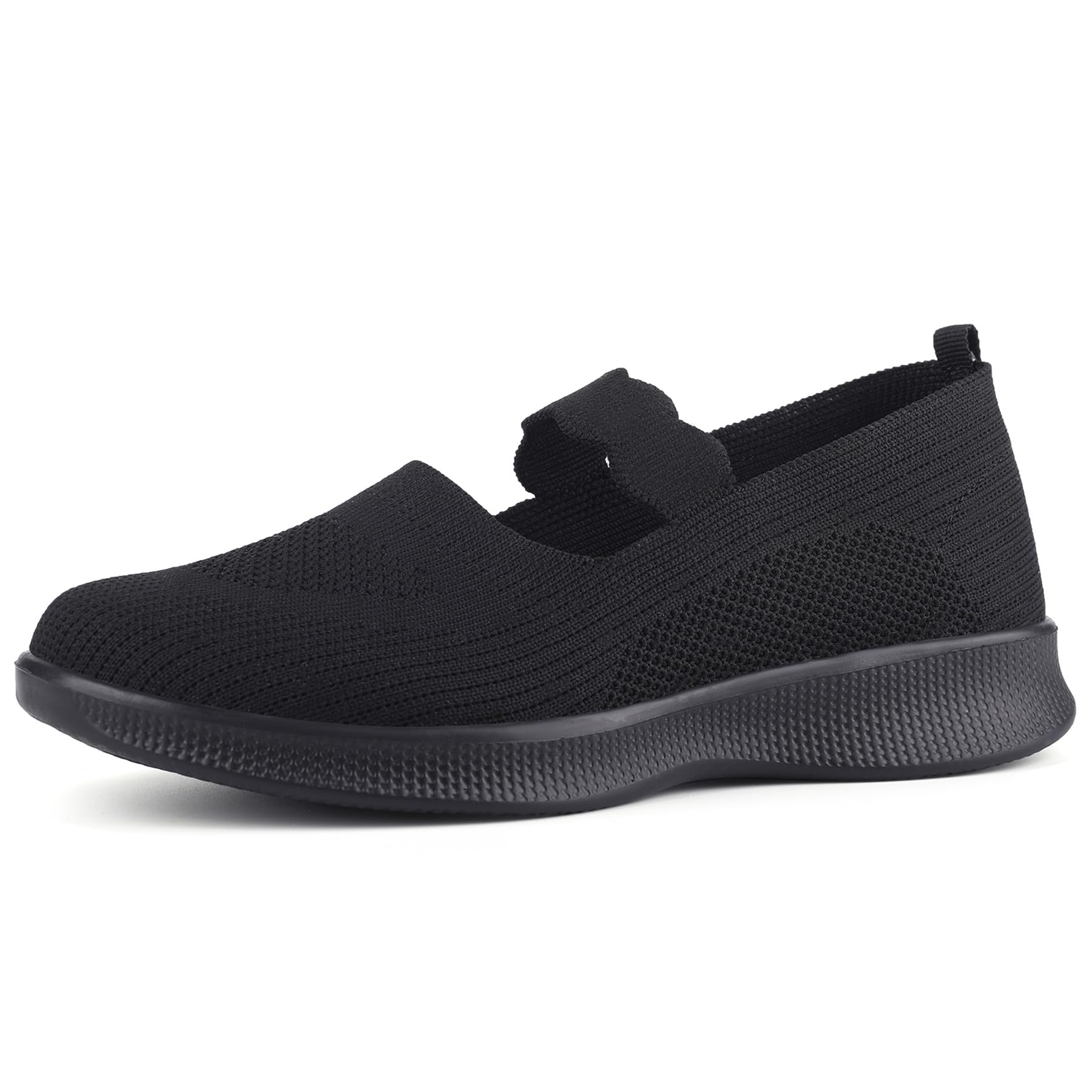 EnllerviiD Women's Mary Jane Platform Sneakers - Slip On Air Cushion Comfort Shoes for Nurses, Wide Width & Lightweight Loafers - Perfect for Work, Walking & Casual Wear