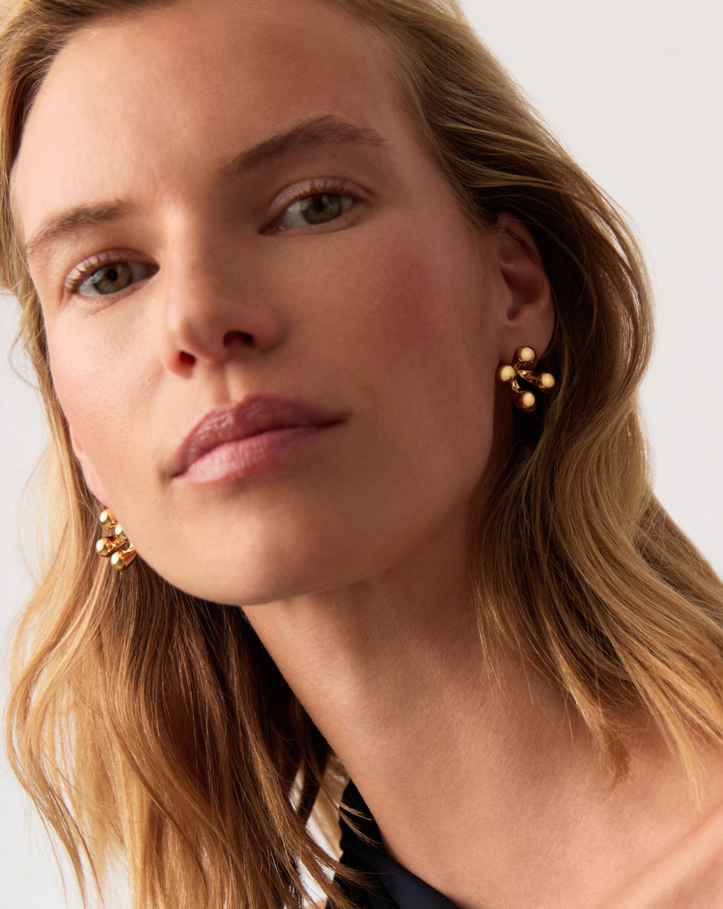 Atom Oversized Stud Earrings - 18k Gold Plated Fashion Jewelry for Women | Perfect for Parties, Weddings & Everyday Wear