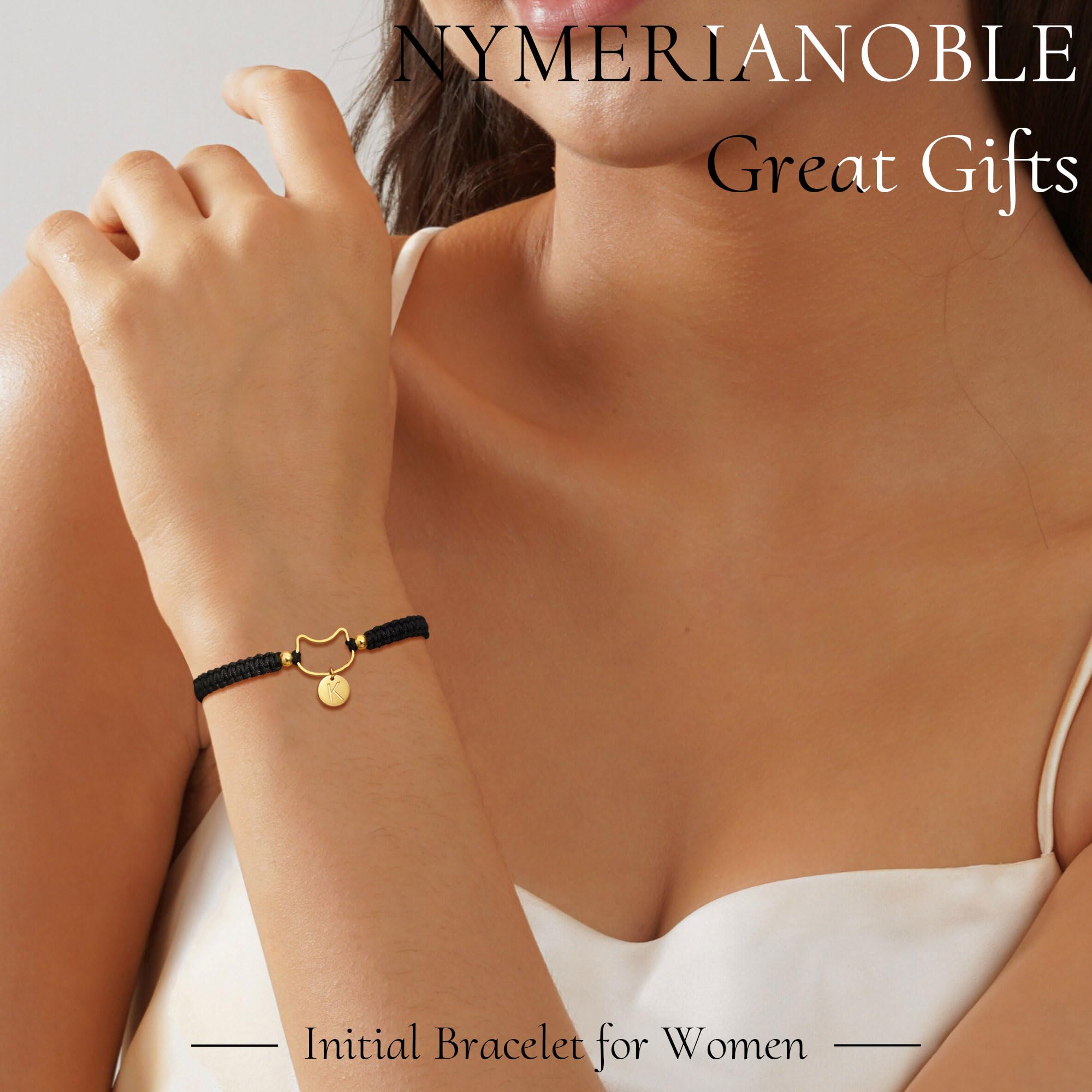Personalized Initial Letter Bracelet for Women - Handmade Braided Friendship Bracelet with Charm | Birthday Gift for Her, Best Friend Gift Idea | Perfect for Everyday Wear, Special Occasions & Matching Friendship Jewelry