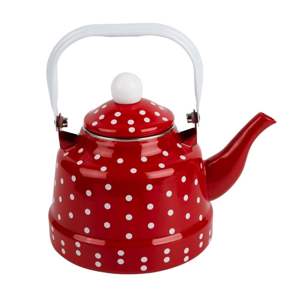 YFQHDD 1pc Durable Stainless Steel Electric Heating Water Kettle - Cute Enamel Teapot for Kitchen, Home & Office - Perfect for Tea Lovers, Coffee Brewing & Hot Water Dispensing