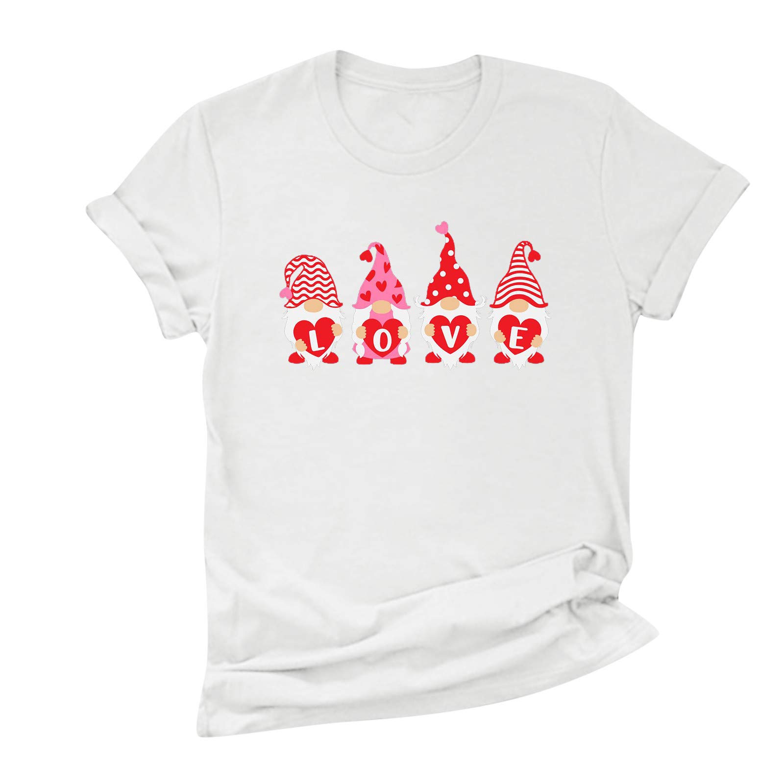 Short Dwarf Women's V-Neck T-Shirt - Cute Printed Casual Blouse with Short Sleeves for Petite Women | Perfect for Everyday Wear, Casual Outings & Summer Fashion