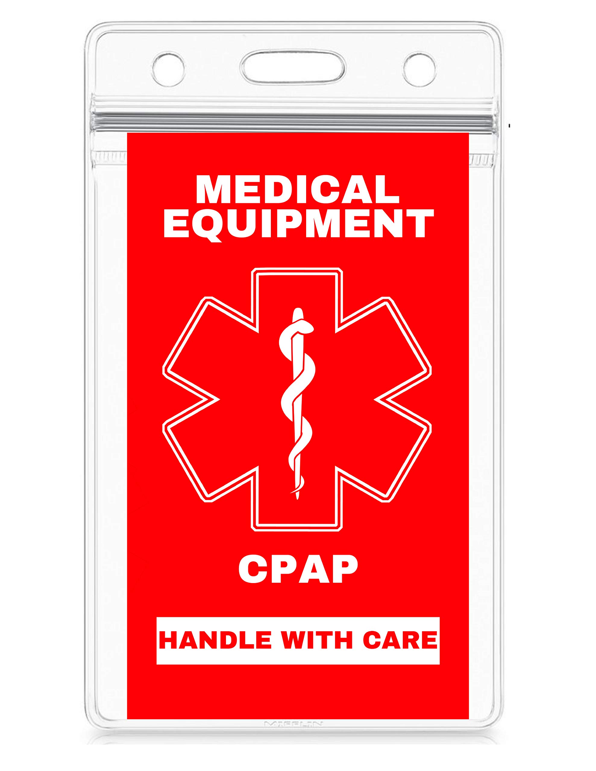 CPAP Medical Alert Luggage Tag - Handle with Care, Complies with DOT & ACAA Regulations (1 Pack) - Perfect for Travel with Sleep Apnea Equipment