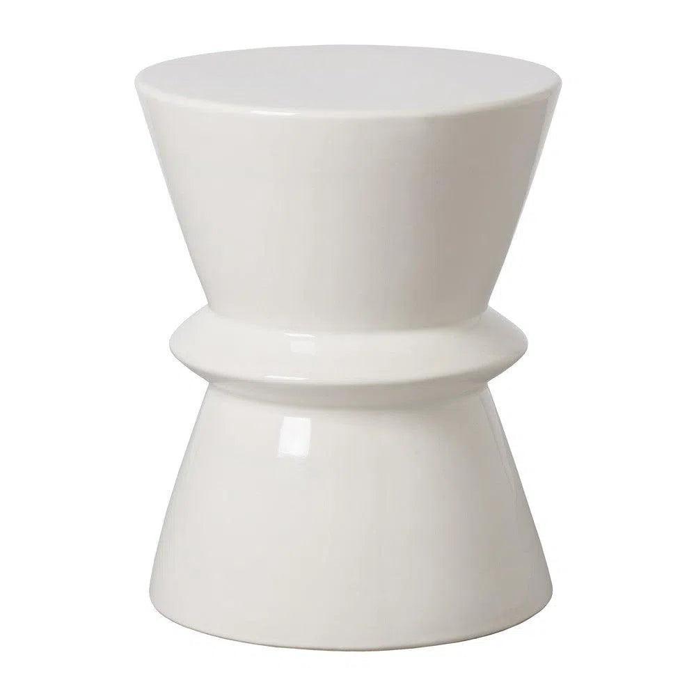 18 Inch Waterproof Ceramic Garden Stool - Durable Outdoor Patio Furniture for Garden, Poolside, and Backyard Decor