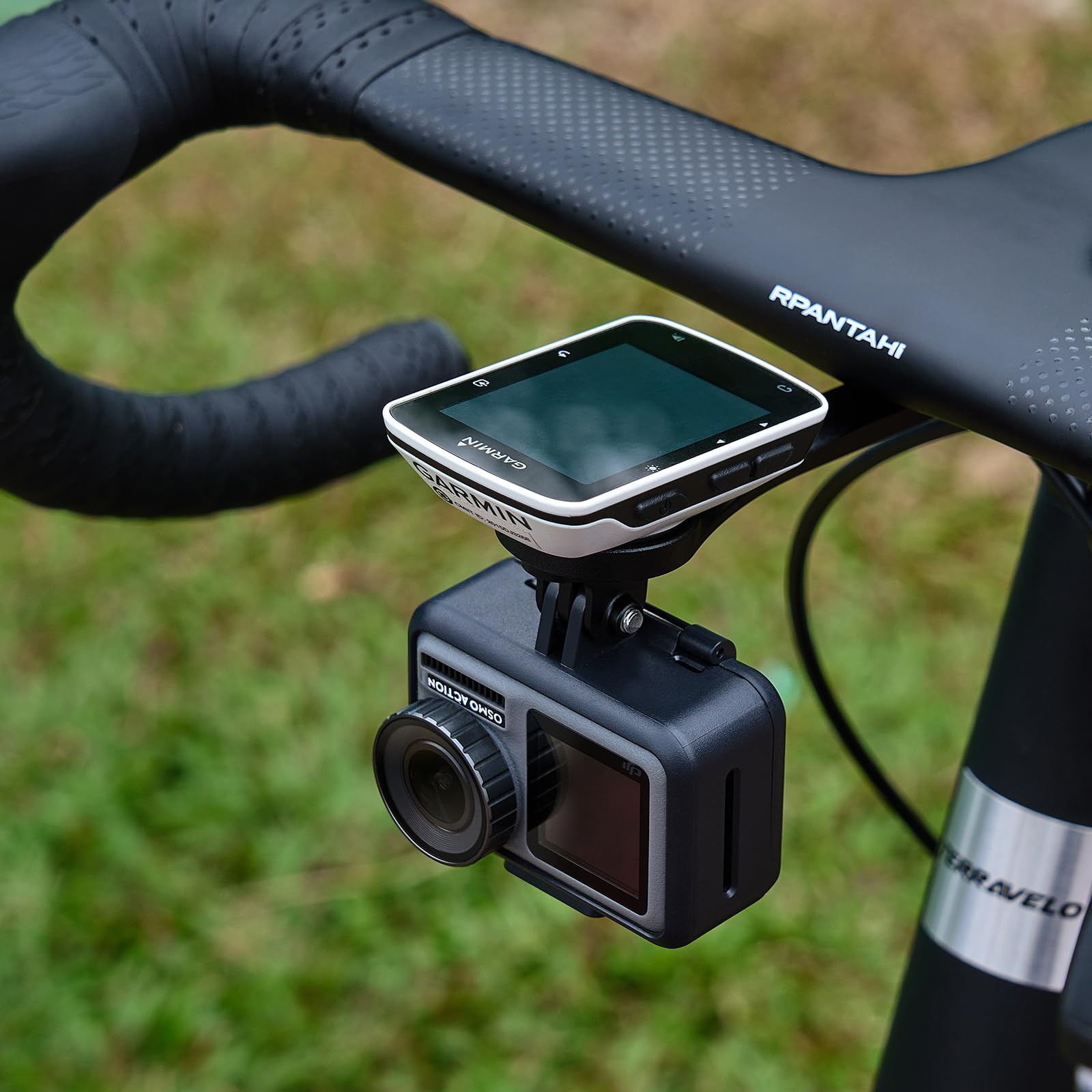 Corki Cycles Out Front Bike Computer Mount - Compatible with Garmin, Wahoo, Bryton & Cateye GPS - Secure Handlebar Attachment for Road & Mountain Biking