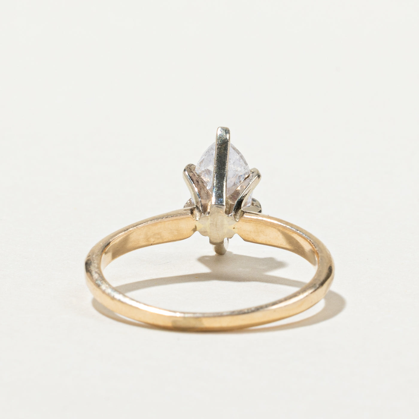 0.89ct Marquise Cut Solitaire Diamond Engagement Ring - Size 6 | Elegant Wedding Proposal Jewelry for Her