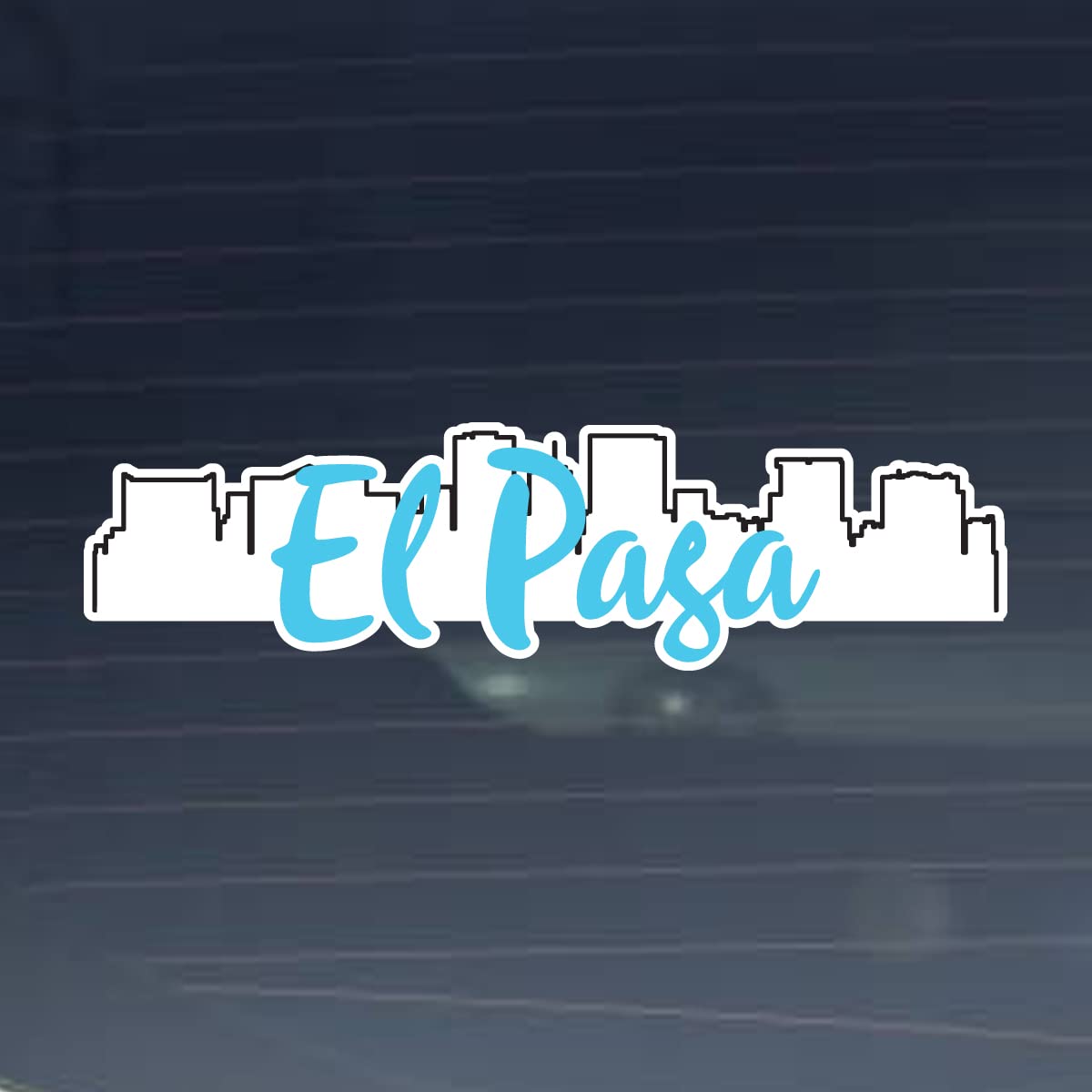 El Paso Texas Skyline Milk Mug Vinyl Decal - 6 Inch Full Color Custom Design for Coffee Cups & Tumblers | Perfect for Home, Office & Gift Giving