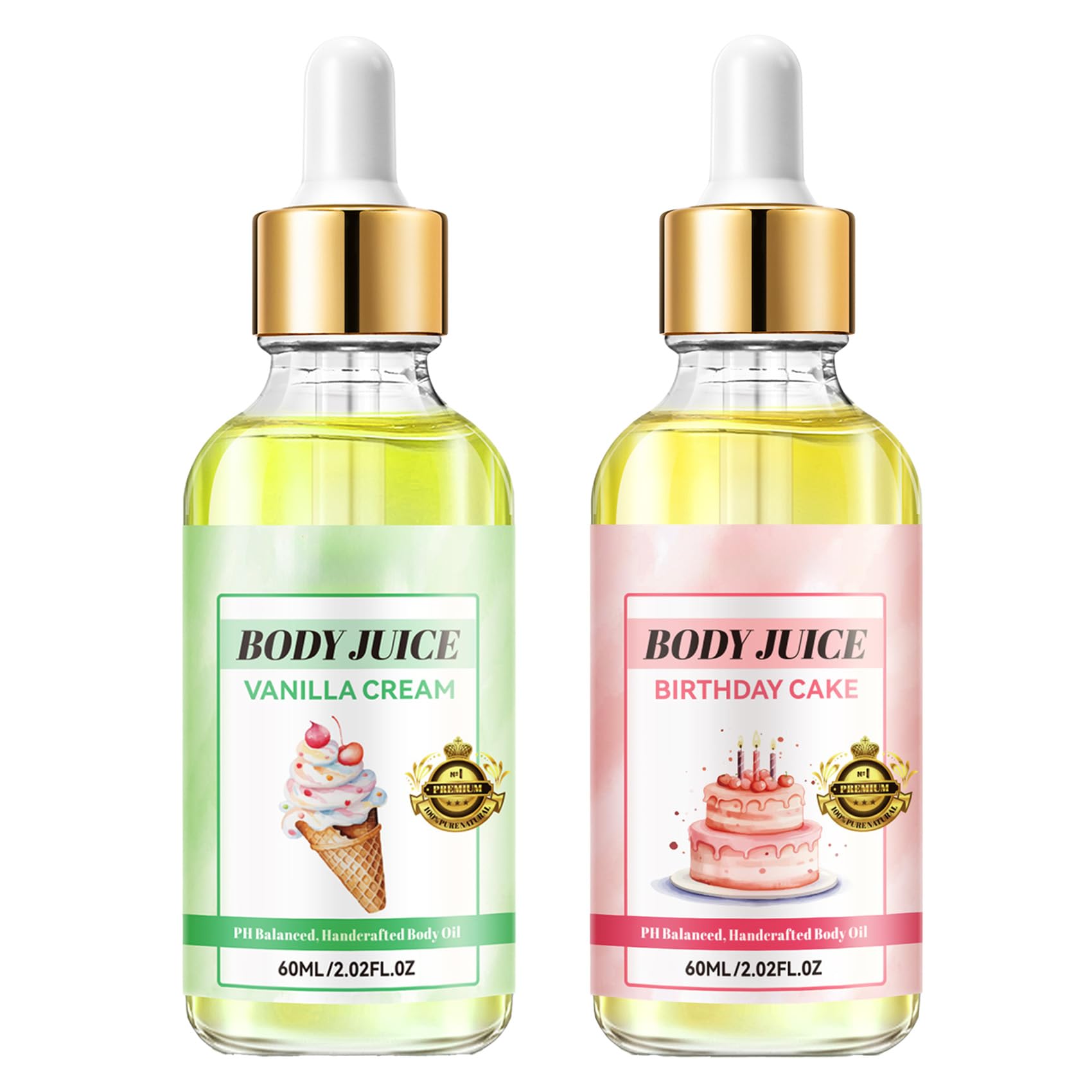 Organic Coconut Cream Pie Body Oil - 60ml Moisturizing & Fragrant Vanilla Cake Scented Oil for Women | Handmade Natural Skincare for Dry Skin, Massage & Aromatherapy | Perfect for Relaxation, Spa & Self-Care Rituals
