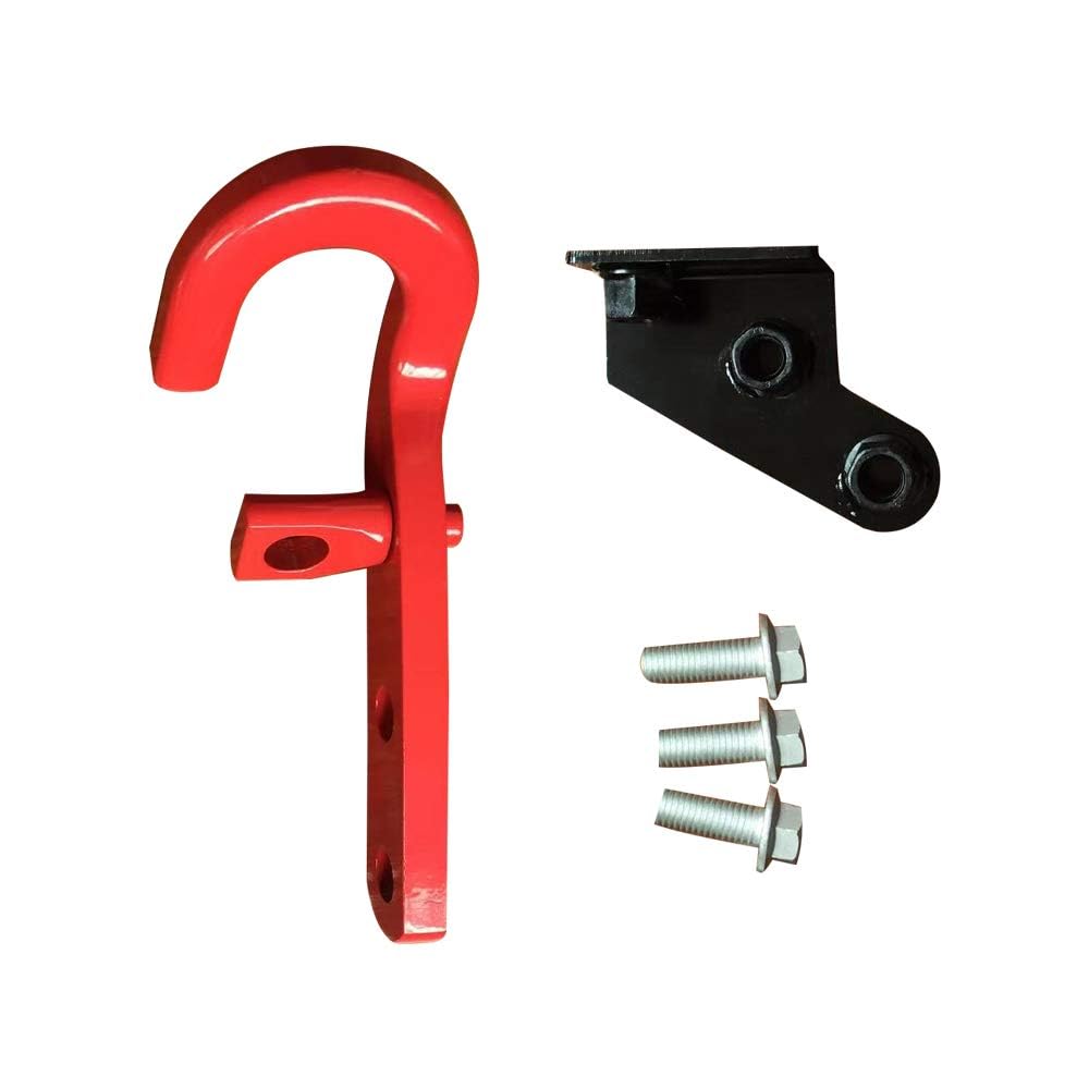 2007-2017 Jeep Wrangler JK Red Bumper Tow Hooks & Shackle Mounts (1 Pack) - Off-Road Recovery & Towing Accessories for 4x4 Adventures