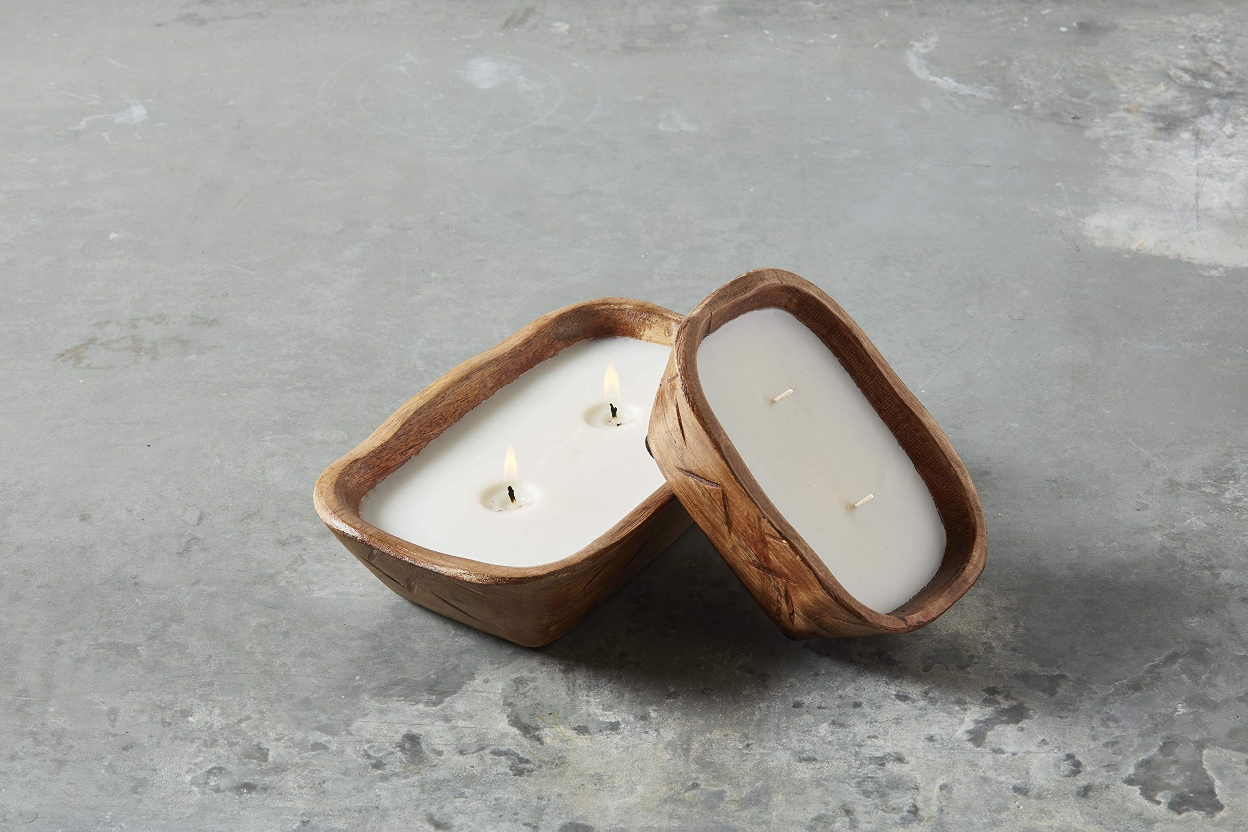 Mud Pie Petite Wood Candle - Large Brown Scented Candle for Home Decor, Aromatherapy & Cozy Ambiance | Perfect for Living Room, Bedroom & Bathroom