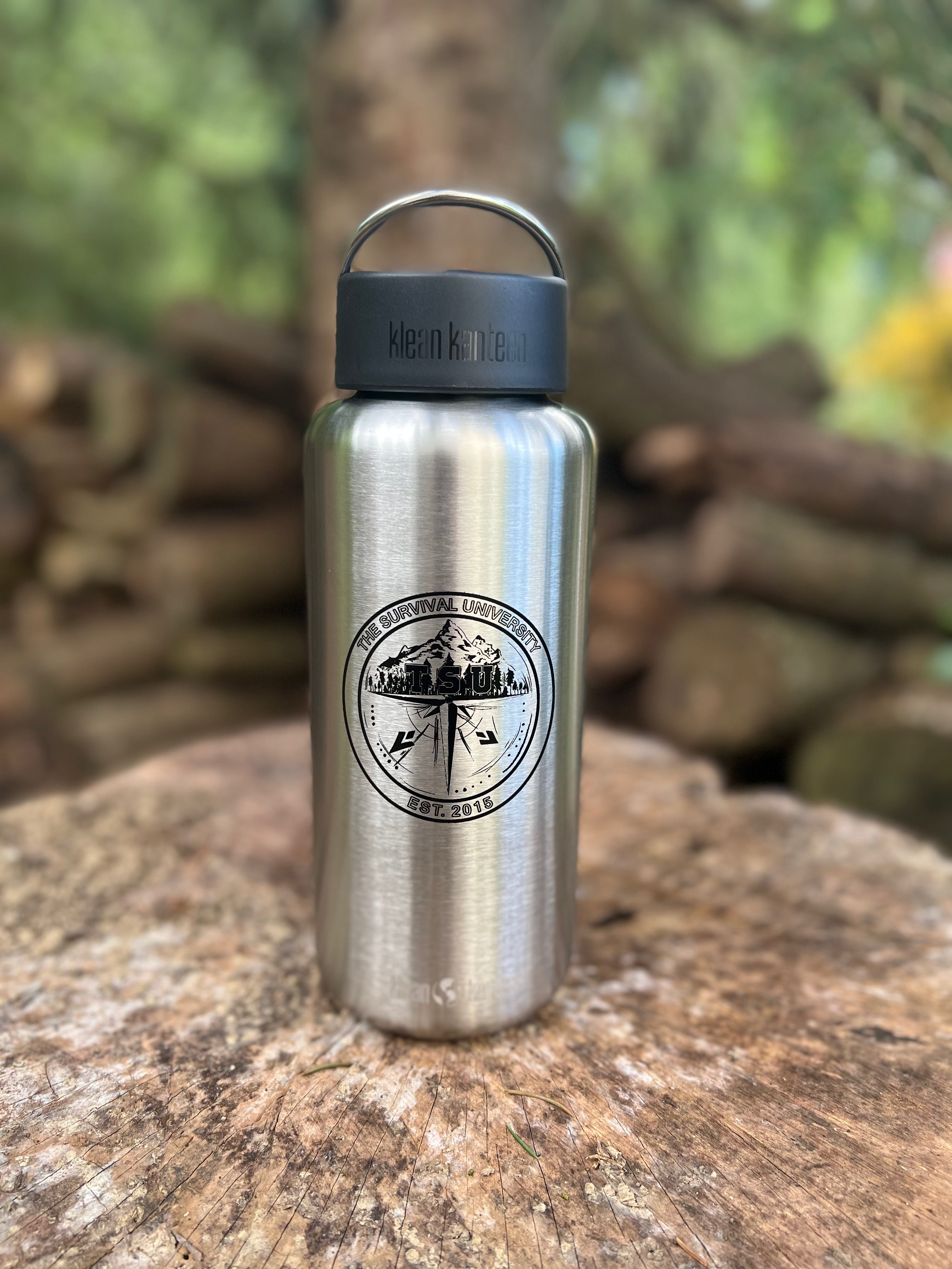 Klean Kanteen 40oz Wide Mouth Water Bottle with TSU Logo - Stainless Steel Insulated Thermos for Outdoor, Gym & Travel Hydration