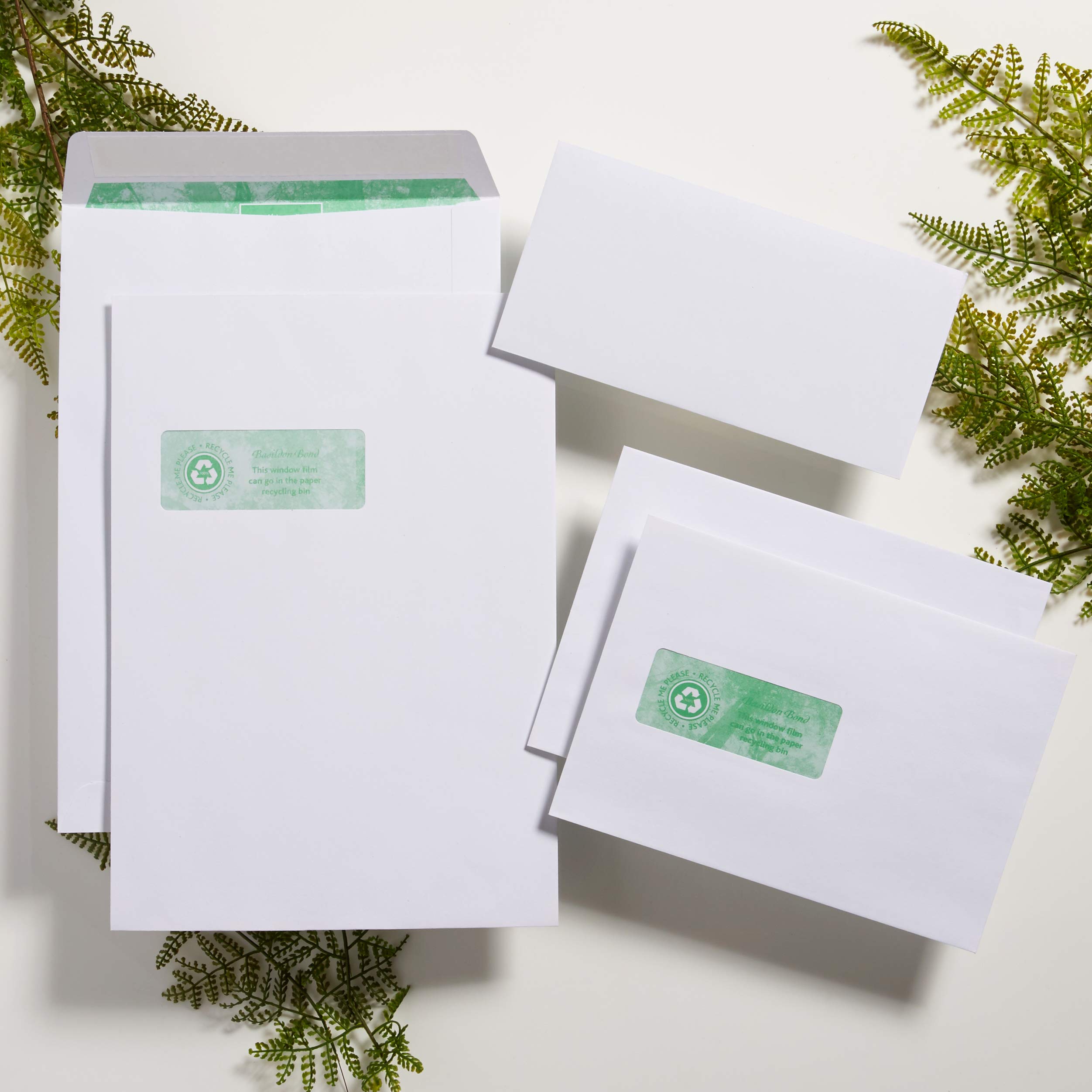 Recycled C5 White 120gsm Peel & Seal Window Envelopes - Box of 500 (J80119) - Perfect for Mailing Invoices, Letters & Business Documents