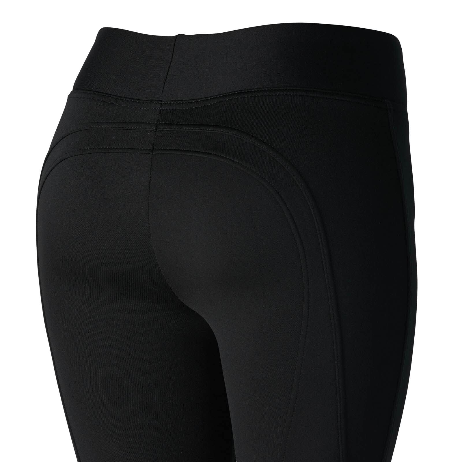 HORZE Active Women's Winter Fleece-Lined Silicone Knee Patch Equestrian Riding Tights - Warm & Comfortable Horseback Riding Pants for Cold Weather Training & Competitions