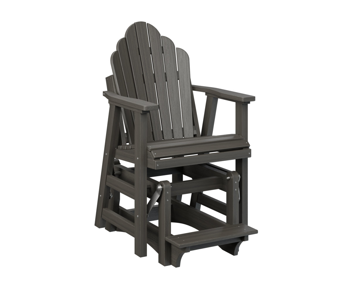 Berlin Gardens Cozi Back Single Counter Glider - Outdoor Patio Swivel Bar Stool for Kitchen Island, Deck & Poolside Relaxation