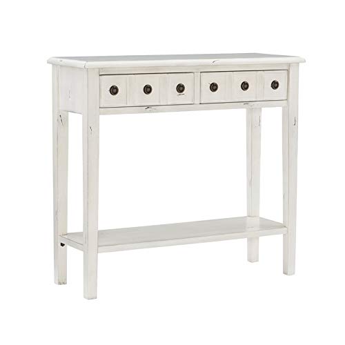Pemberly Row Contemporary 38-Inch Wood Console Table in Cream - Perfect for Entryway, Living Room, or Hallway Decor