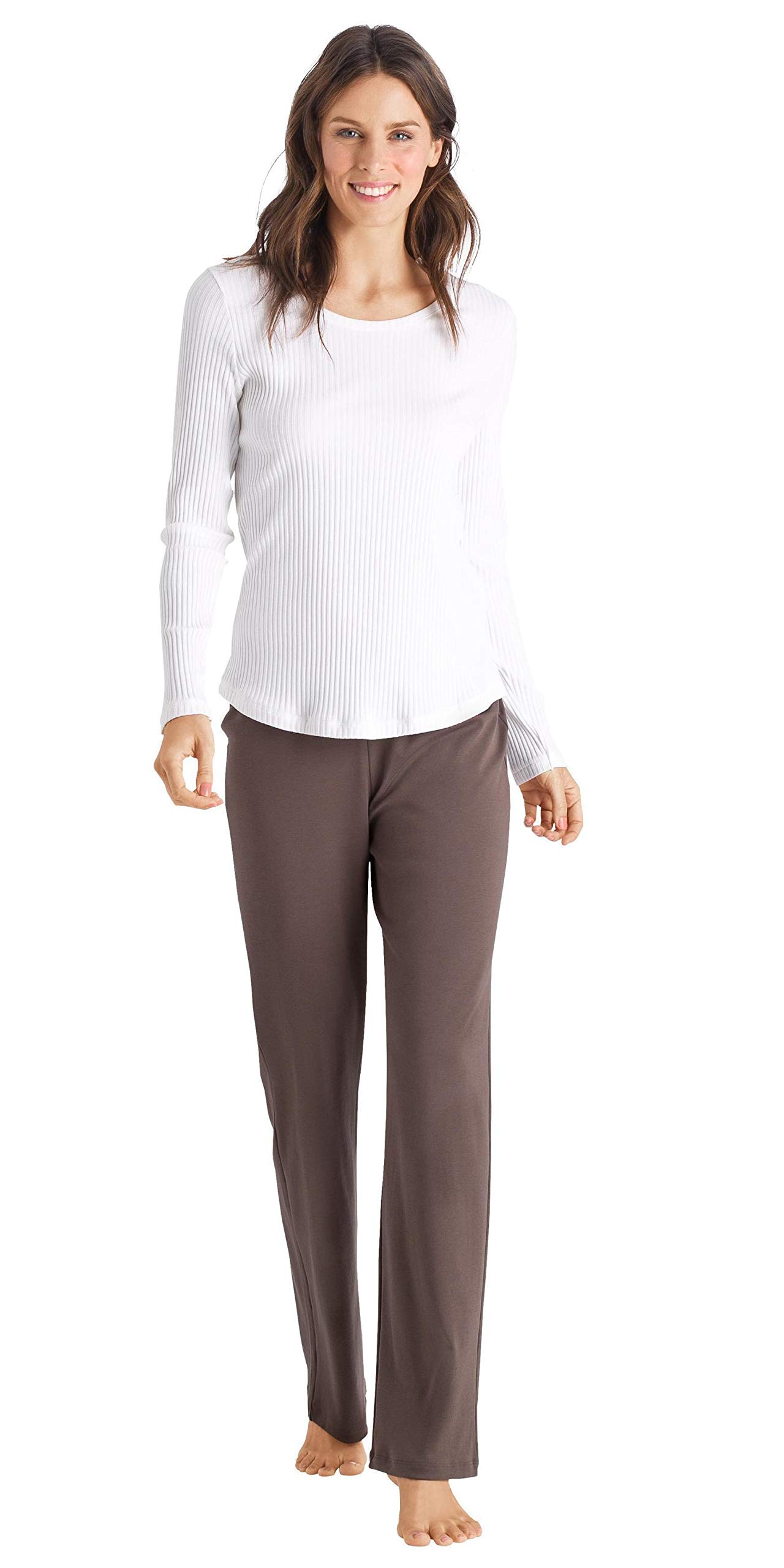 HANRO Women's Ami Long Pants - Comfortable High-Waist Trousers for Work, Office & Casual Wear | Premium Stretch Fabric for All-Day Comfort