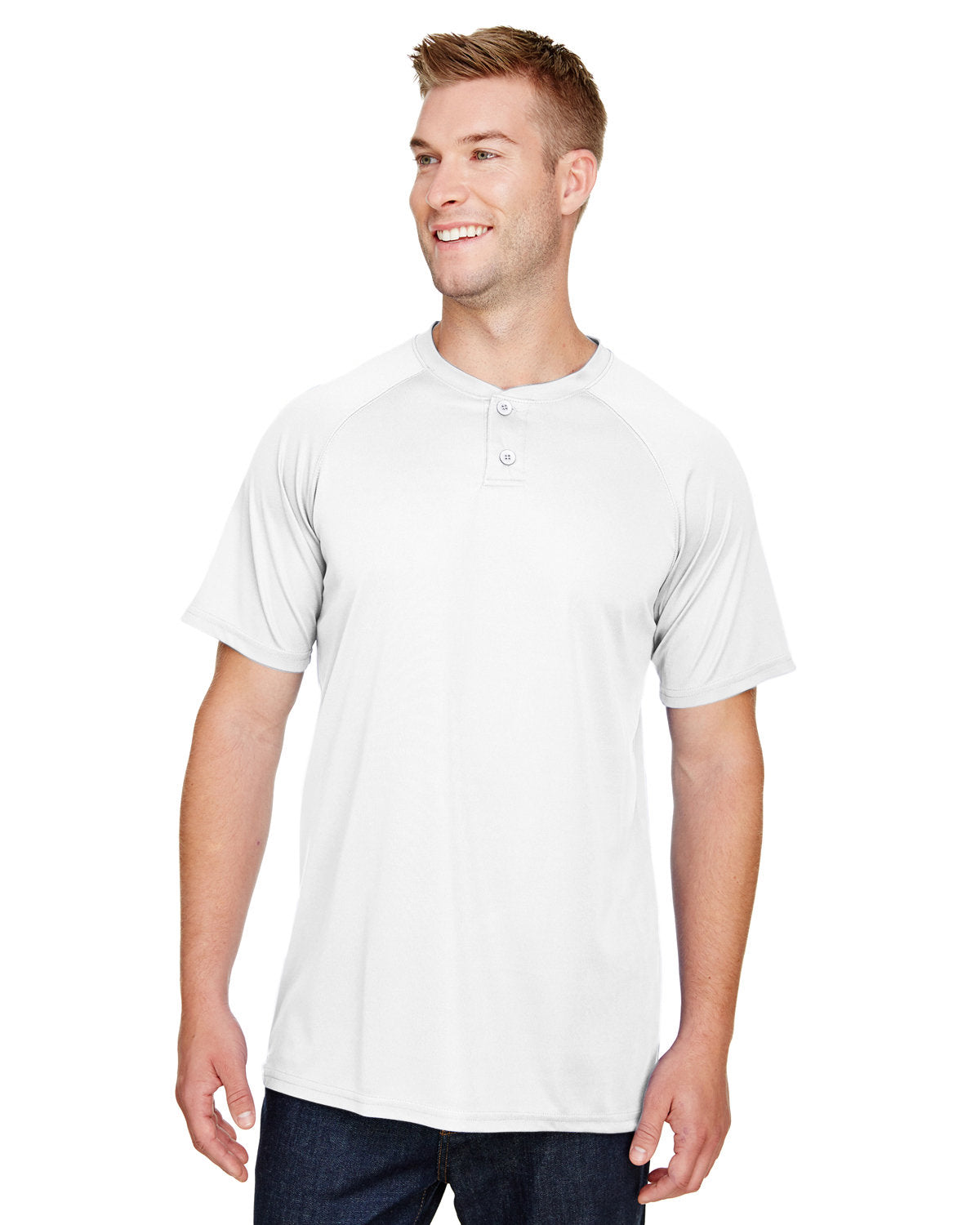 Augusta Sportswear AG1565 Adult Attain 2 Button Baseball Jersey - Comfortable & Durable Baseball Uniform for Men & Women - Perfect for Games, Practices & Team Sports