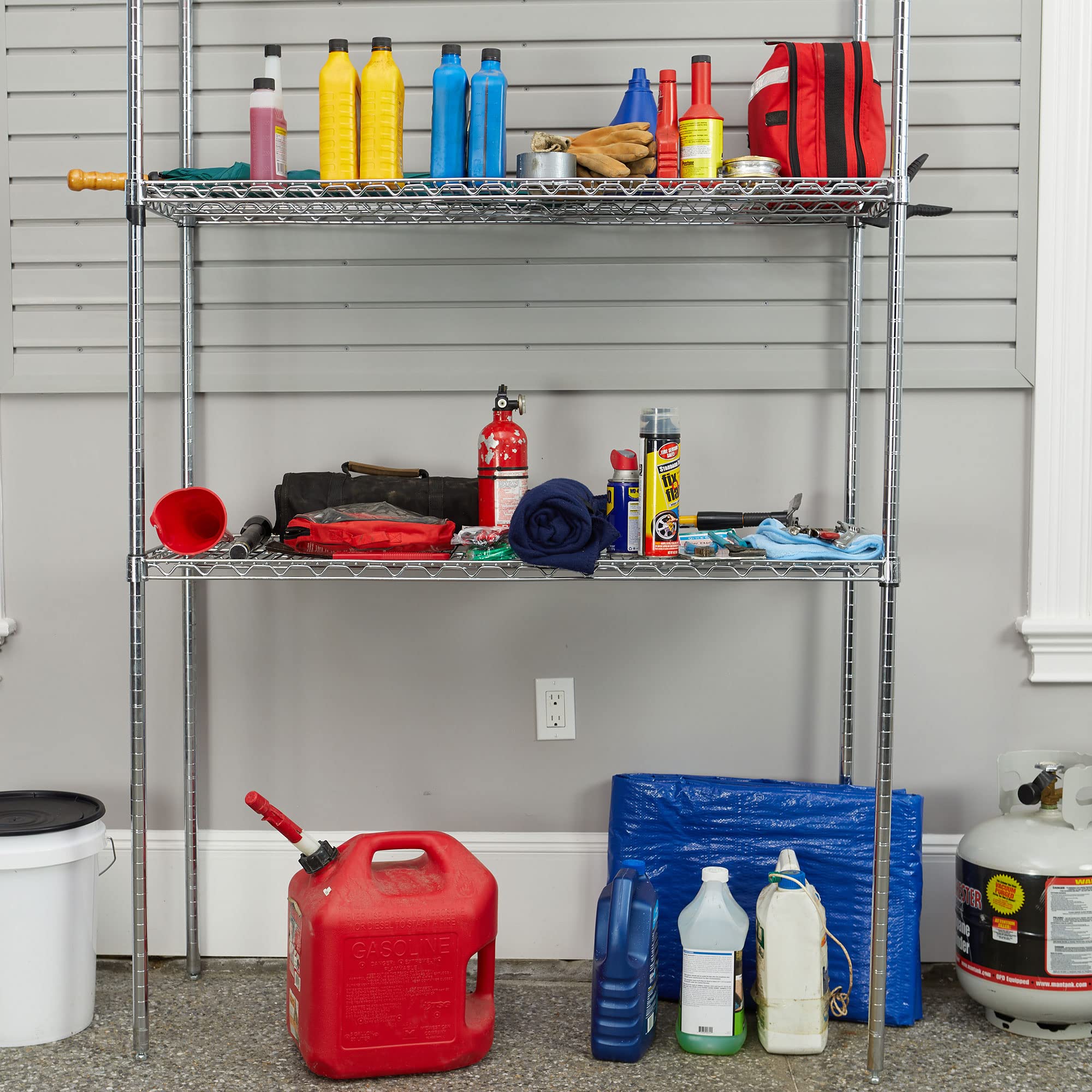 Rubbermaid ActionPacker 48 Gallon Lockable Storage Bin with 8 Gallon Nested Containers - Heavy Duty Industrial Storage Solution for Garage, Workshop & Outdoor Gear Organization