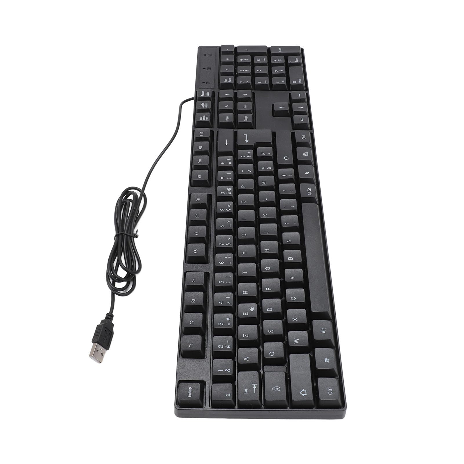104-Key Ergonomic USB Gaming Keyboard - French AZERTY for Office & Laptop