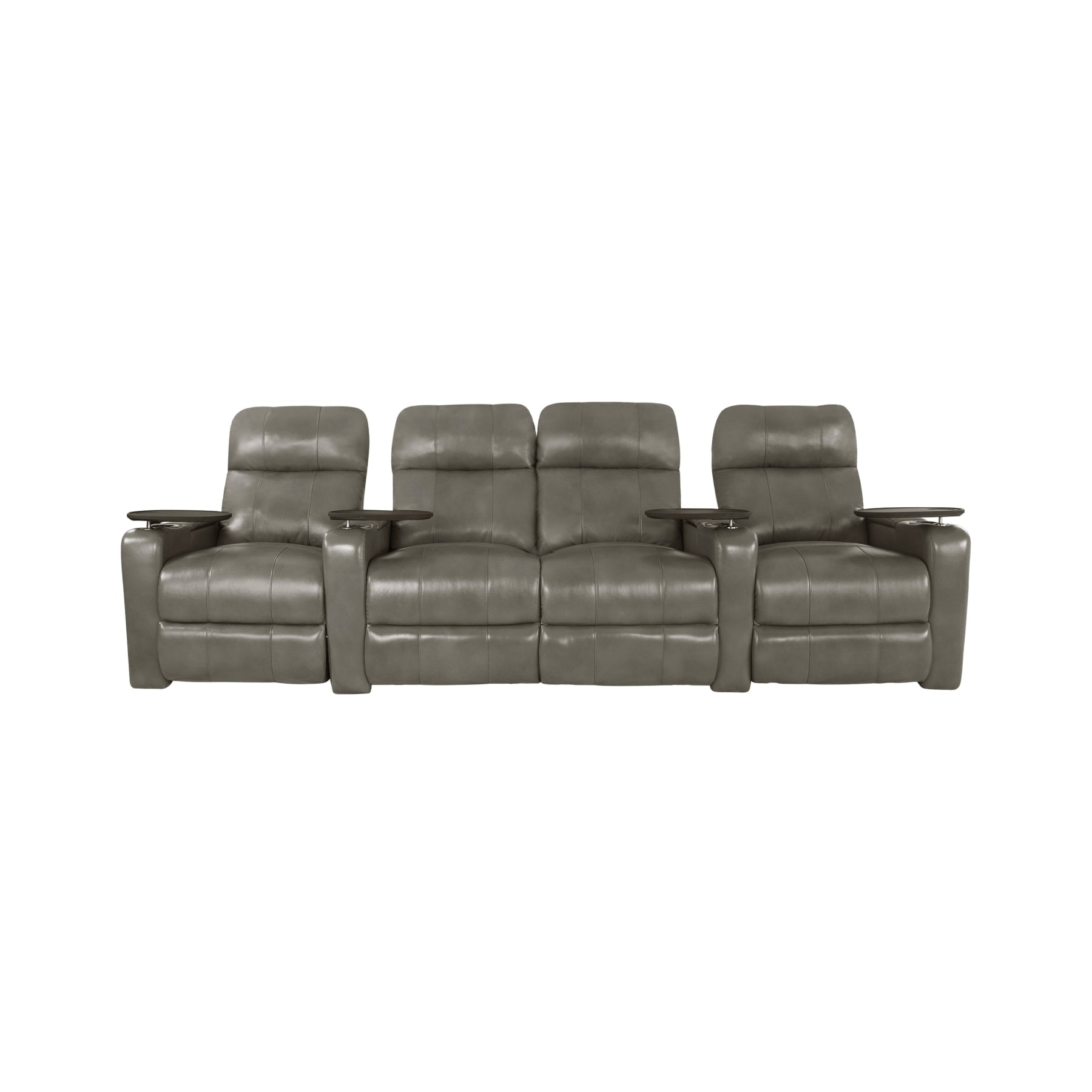 RowOne 4-Piece Recliner Set - Ultra Soft Fabric Sectional Sofa with Cup Holders and USB Ports | Perfect for Living Room, Home Theater, and Family Gatherings