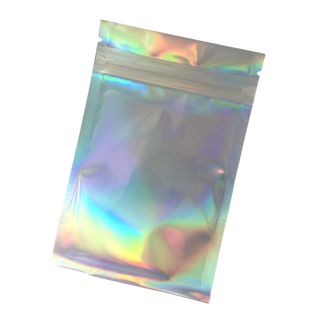 GTMANG 50PCS Resealable Aluminum Foil Storage Bags with Ziplock - Multicolor Food Grade Pouch for Party, Kitchen, Dining & Bar | Perfect for Meal Prep, Snack Storage & Leftover Preservation
