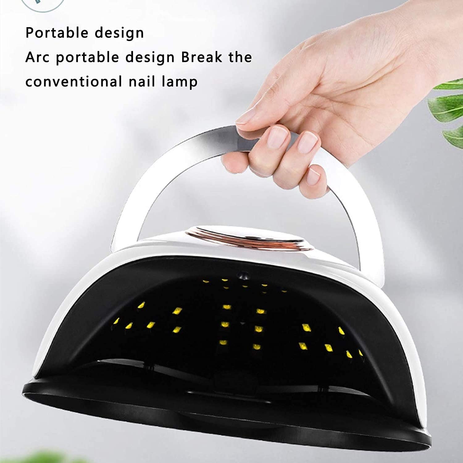 Professional 168W UV LED Nail Lamp with Auto Sensor - Fast Curing Gel Polish Dryer for Salon & Home Use, 4 Timer Settings, Portable Design for Fingernails & Toenails - Perfect for Manicures, Pedicures & Nail Art