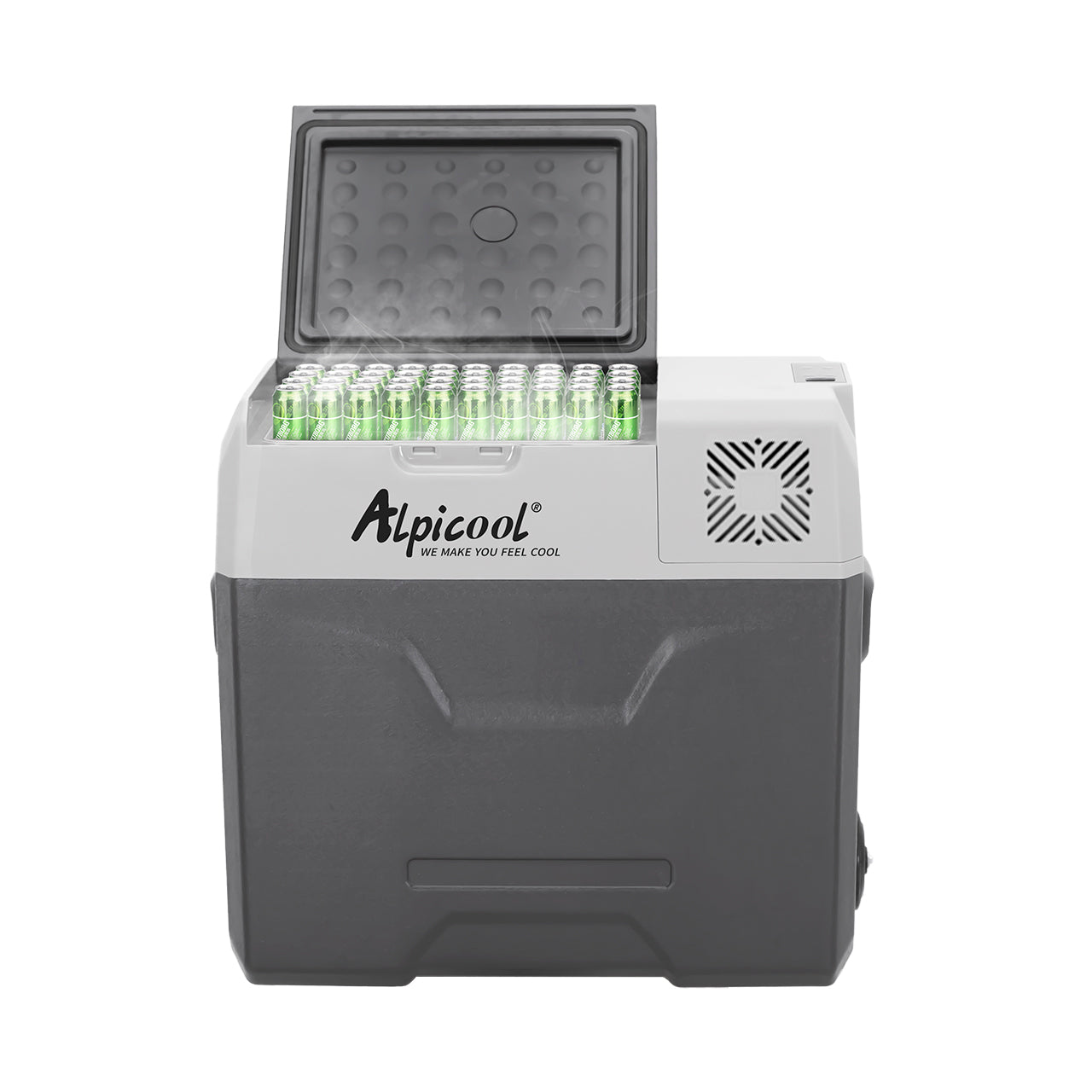 Alpicool CX50 12V Portable Car Refrigerator Freezer - 18 Quart Compact Fridge for Road Trips, Camping & Tailgating - Dual Zone Cooling & DC/AC Power