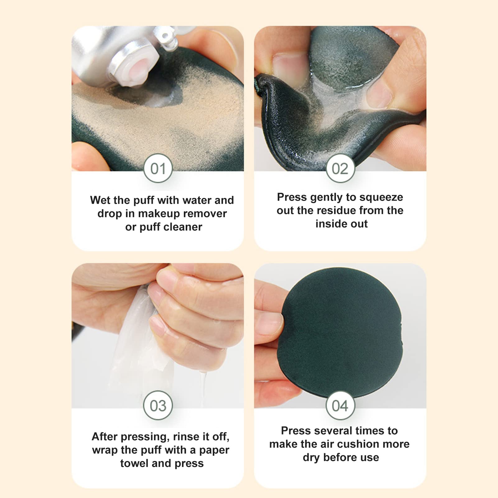 3 Pcs Makeup Sponge Set - Washable Foundation Blender for Women | Beauty & Travel