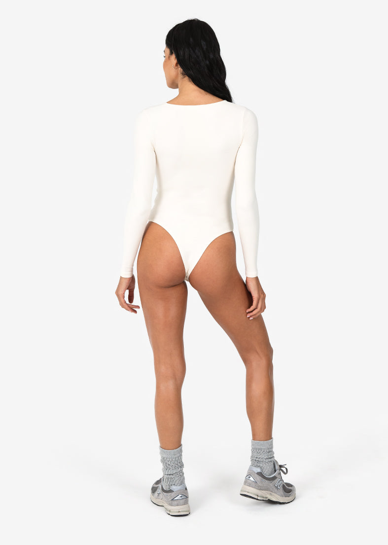 Effortless LS Body Eggnog - Luxurious Loose Fit Long Sleeve Top for Women | Cozy Winter Loungewear & Casual Outfits | Perfect for Home Relaxation, Coffee Dates, and Holiday Gatherings