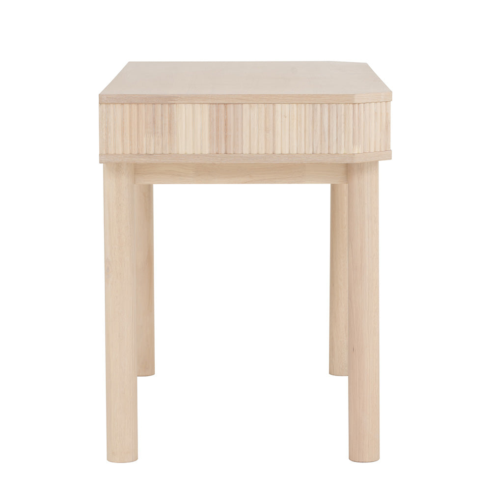 LUDLOW White Wash Oak Study Desk - Modern Home Office Desk for Working, Writing & Studying - Perfect for Small Spaces & Home Offices