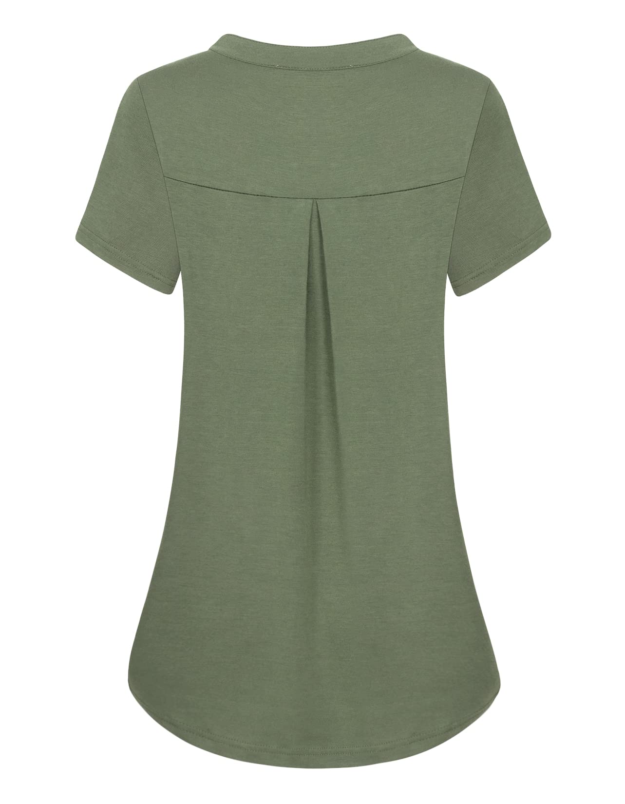 Women's Short Sleeve Blouse - Elegant Ruched V-Neck Tops for Casual & Dressy Occasions | Perfect for Office, Date Night & Summer Outfits