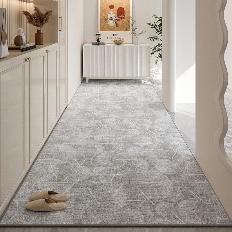 Extra Long Hallway Runner Rugs - Modern Gray Narrow Non-Slip Washable Carpet for Entryway & High Traffic Areas | Stain Resistant Contemporary Design for Homes, Apartments & Offices