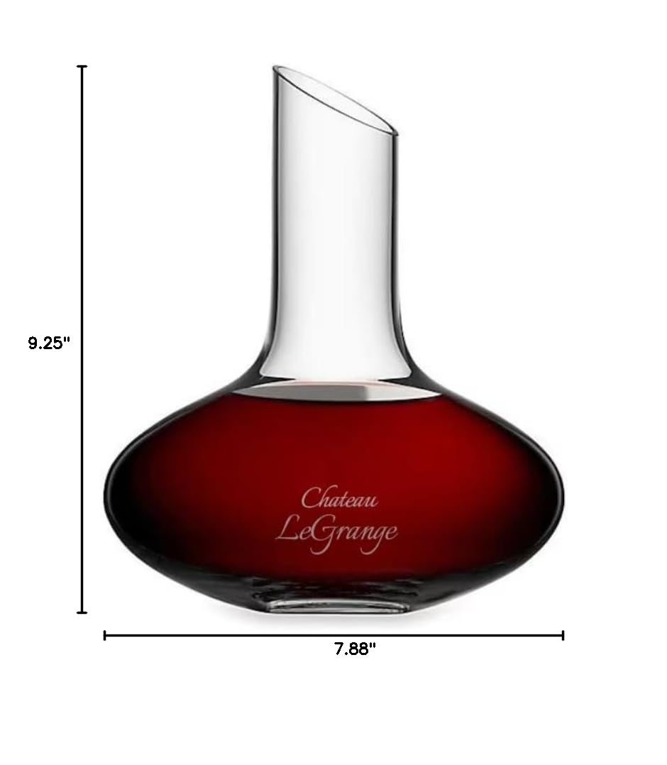 Orrefors Personalized Enjoy Decanter - Custom Engraved 34oz Modern Crystal Wine Decanter for Red & White Wine - Elegant Gift for Wine Lovers - Perfect for Dinner Parties, Anniversary Gifts & Home Bar Decor