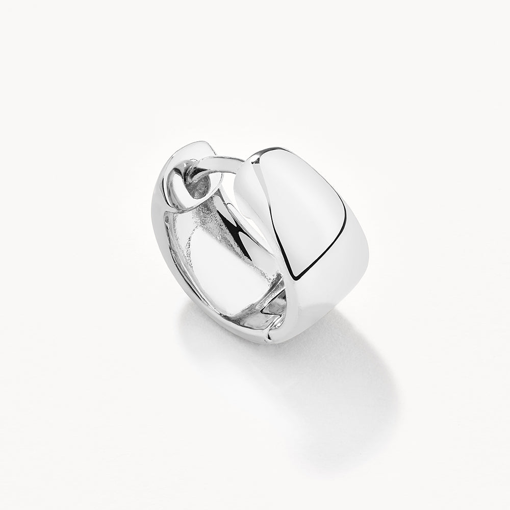 Premium Silver Thick Dome Huggies Earrings for Women - Perfect for Parties, Weddings & Everyday Elegance