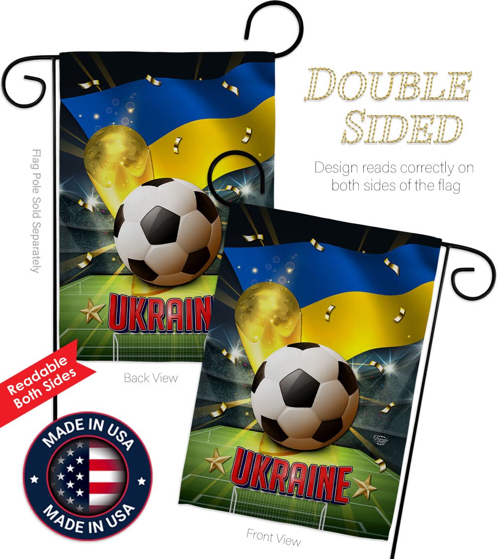 Ukraine World Cup Garden Flag - Soccer Game Decor for Yard & Home