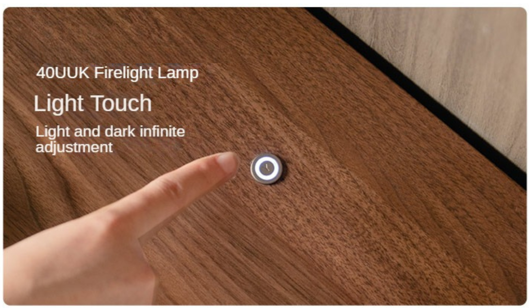 Premium Black Walnut Solid Wood Nightstand with LED Light Drawer - Stylish Bedside Table for Bedroom, Living Room, or Guest Room