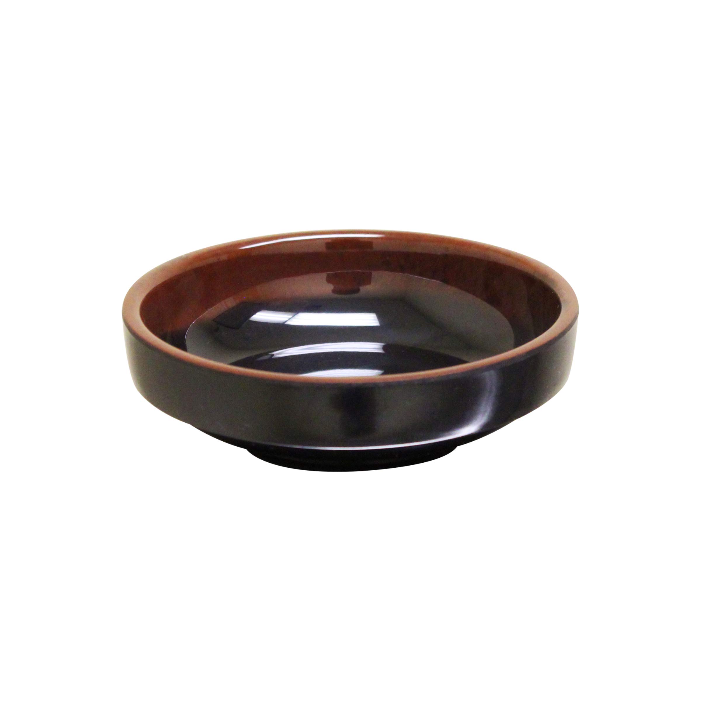 Premium Tenmoku Glaze Melamine Bowl Set - 3 oz, 3.5