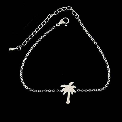 Palm Tree Bracelet - Tropical Beach Jewelry with Charm for Women, Gold Bangle for Summer Vacation & Boho Style Outfits | Perfect for Beach Parties, Vacations & Gift Giving