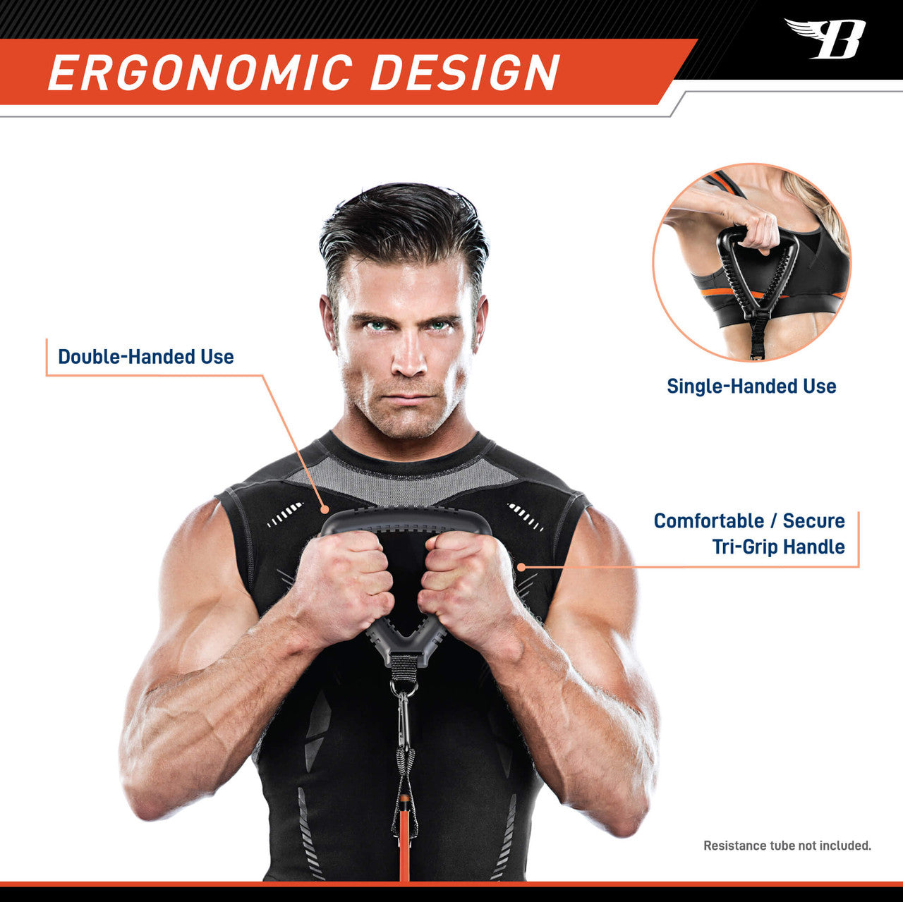 Tri Grip Handle | Ergonomic Bionic Body Grip for Enhanced Comfort & Control - Perfect for Weightlifting, CrossFit & Strength Training